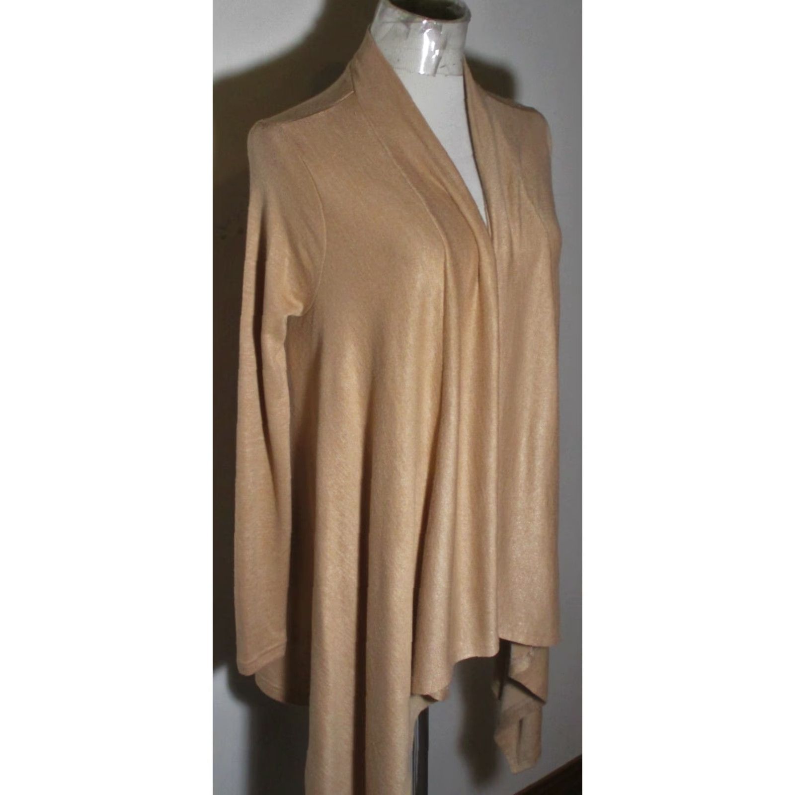 Banana Republic BANANA REPUBLIC Tan Thin Tunic Cardigan Wrap Sweater S Women Size S / US 4 / IT 40 - 3 Thumbnail