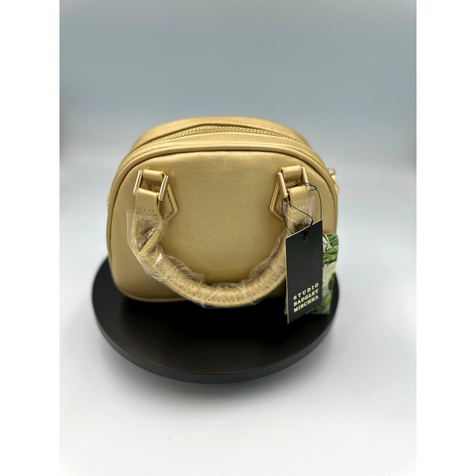 Badgley Mischka Badgley Mischka Crossbody Dome with Studs - Metallic Gold Size ONE SIZE - 6 Thumbnail