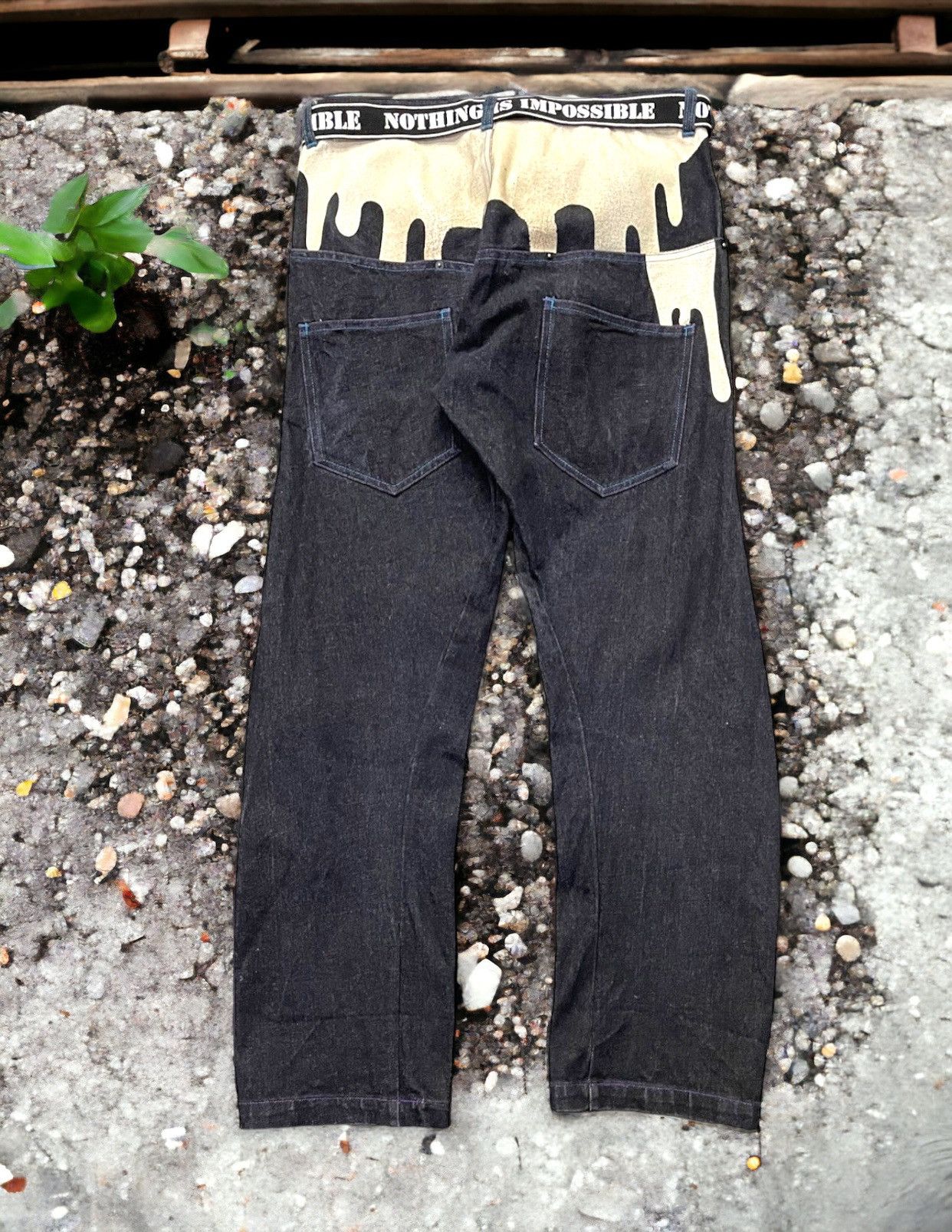 Vtg Tarnish & Twist Japan Baggy Melted Daicock Denim Pants