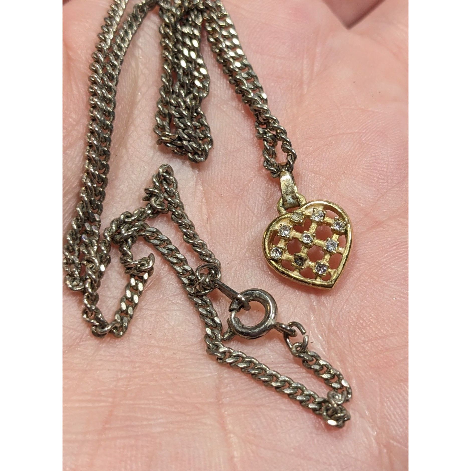 Other Minimalist Coquette Lattice Heart Pendant Necklace Gold Tone Size ONE SIZE - 5 Thumbnail