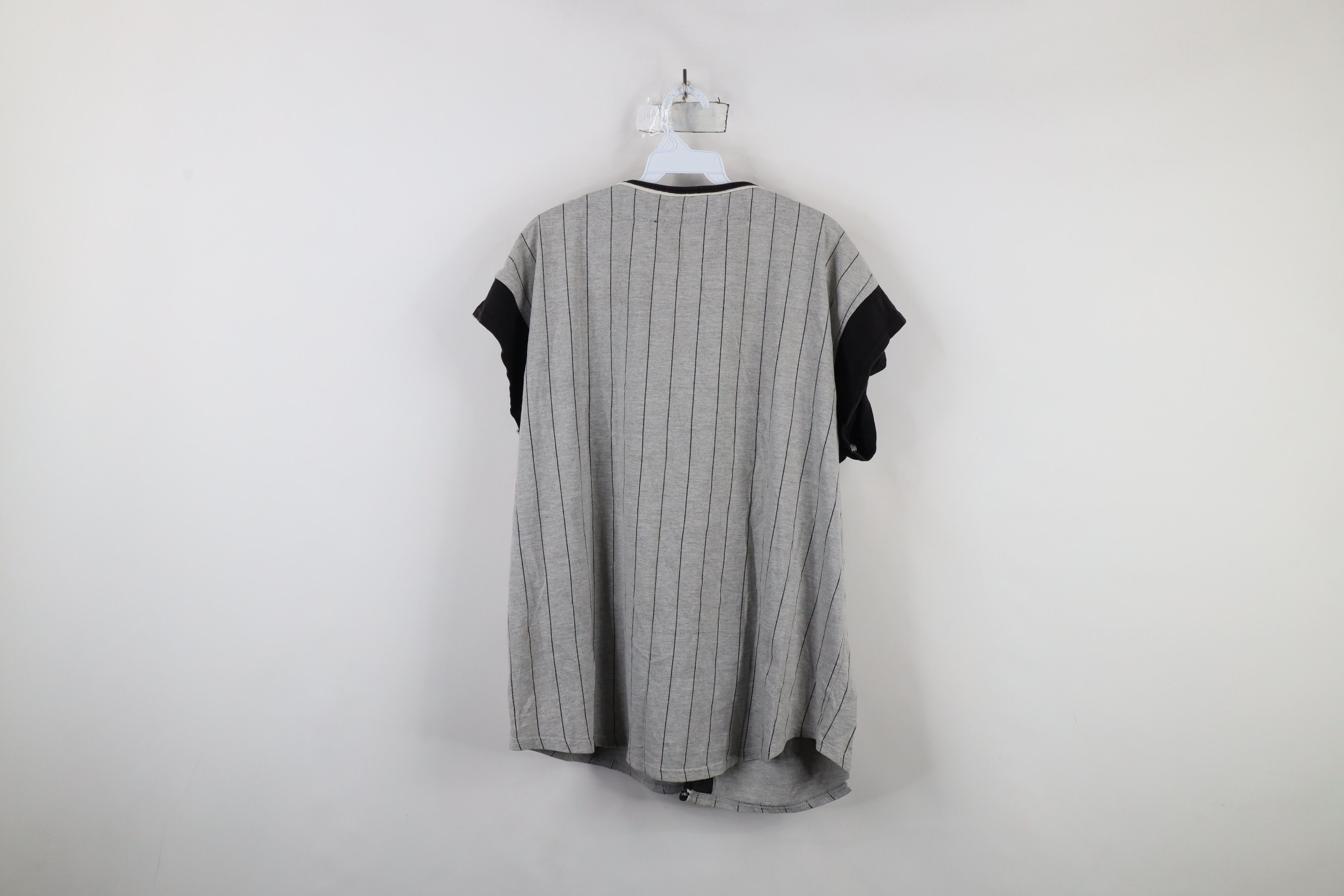 Vintage Vintage 90s Wilson Pinstriped Cap Sleeve Baseball Jersey Size US L / EU 52-54 / 3 - 10 Thumbnail