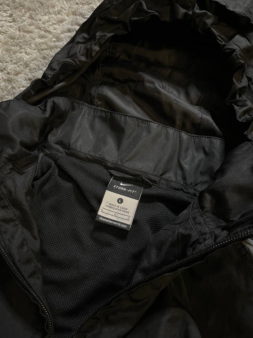 Nike × Vintage OOs Nike Vintage Jacket Nylon Swoosh Hooded Drill Size US L / EU 52-54 / 3 - 12 Thumbnail