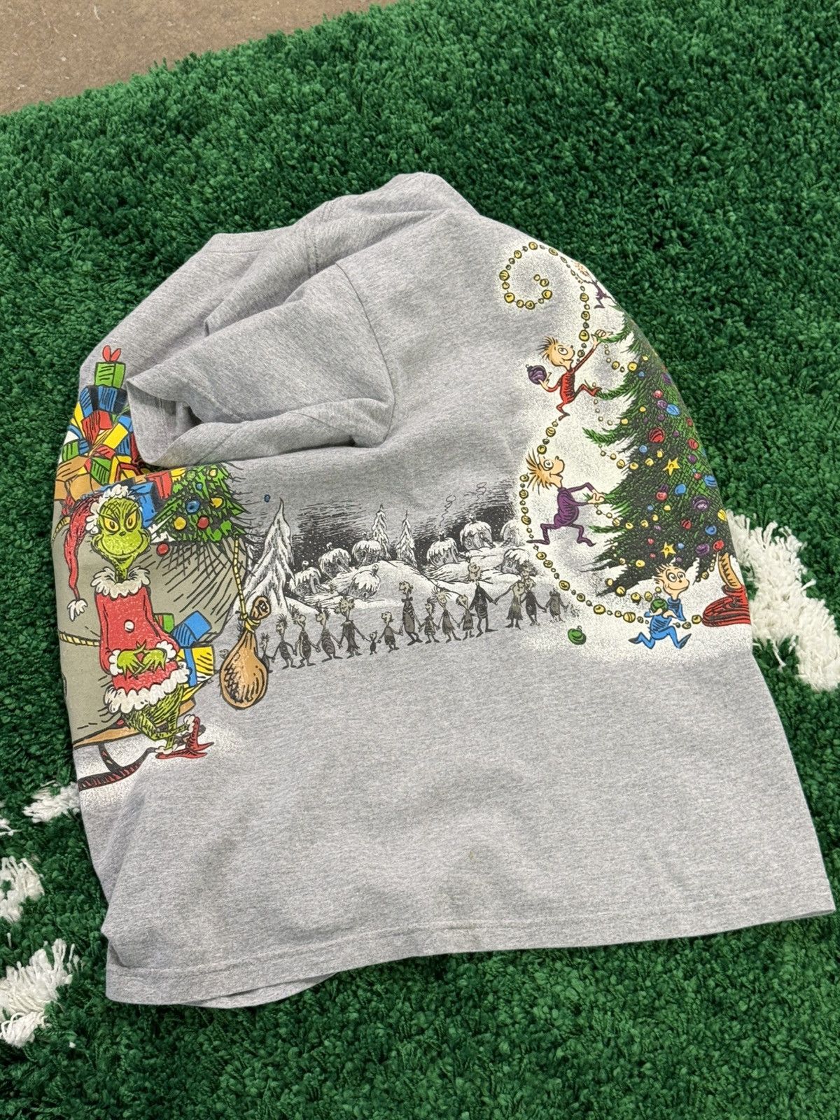 Vintage RARE Grinch All Over Print Puff Whoville Tee Sz. Large GRAIL Size US L / EU 52-54 / 3 - 3 Thumbnail