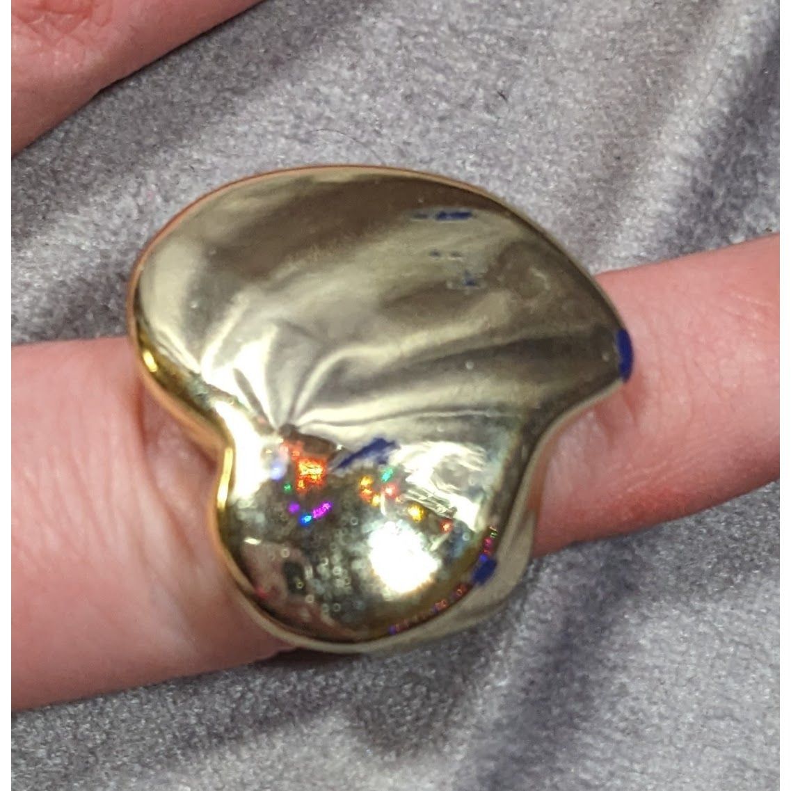 Other Chunky Plastic Metallic Gone Tone Fashion Ring Size 6 1/2 Size ONE SIZE - 13 Thumbnail