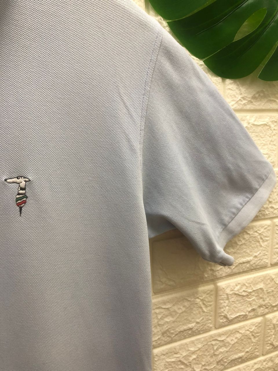Trussardi Vintage Trussardi Embroidered Logo Polo Tee Size US L / EU 52-54 / 3 - 9 Thumbnail
