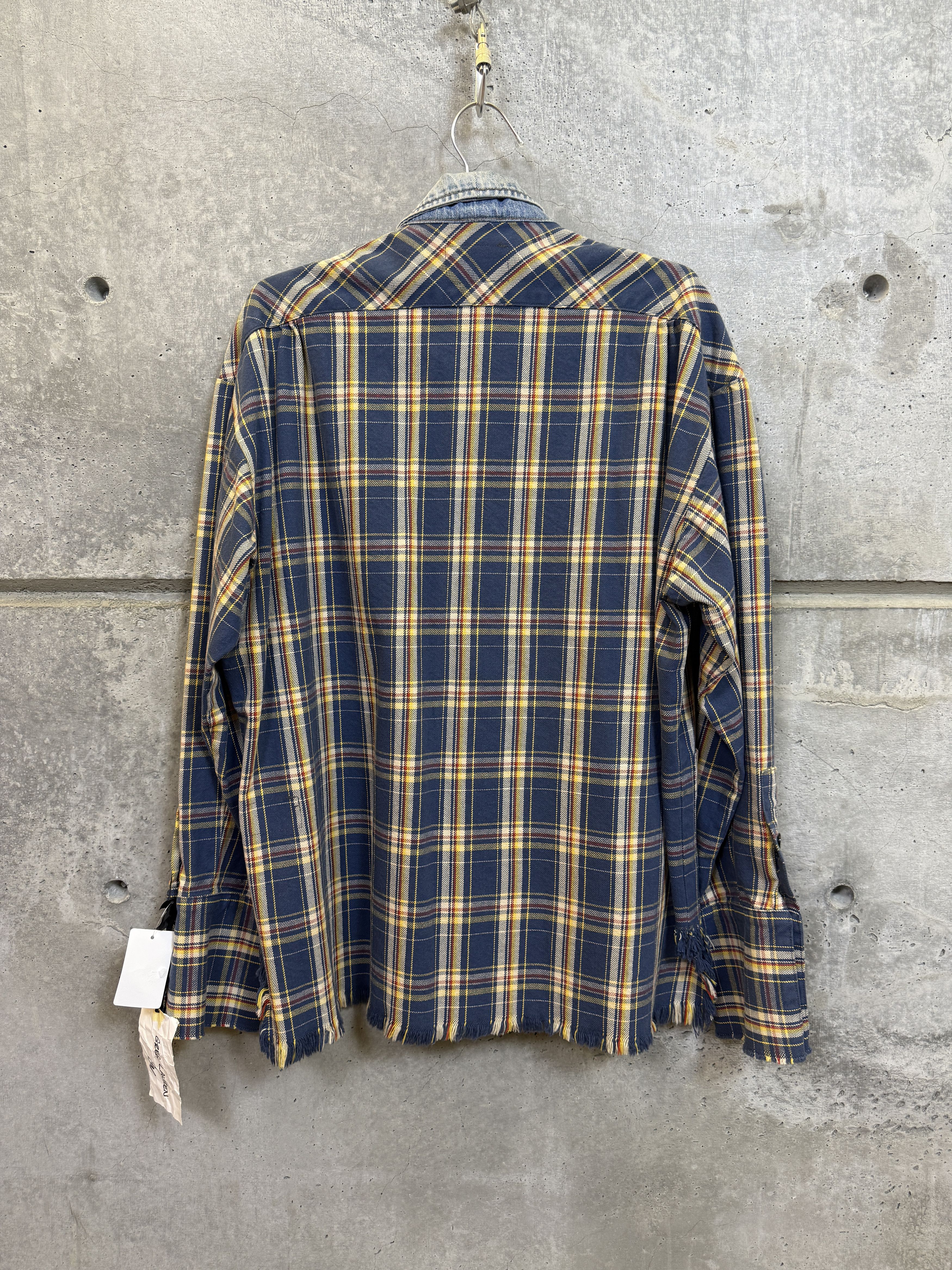 Greg Lauren $1.2k Greg Lauren Navy Plaid Trucker Front Boxy Jacket Size US S / EU 44-46 / 1 - 2 Thumbnail