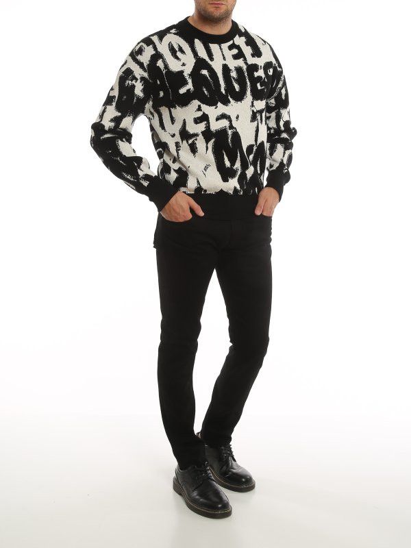 Alexander McQueen o1y1024 Sweater In Black Size US M / EU 48-50 / 2 - 2 Thumbnail