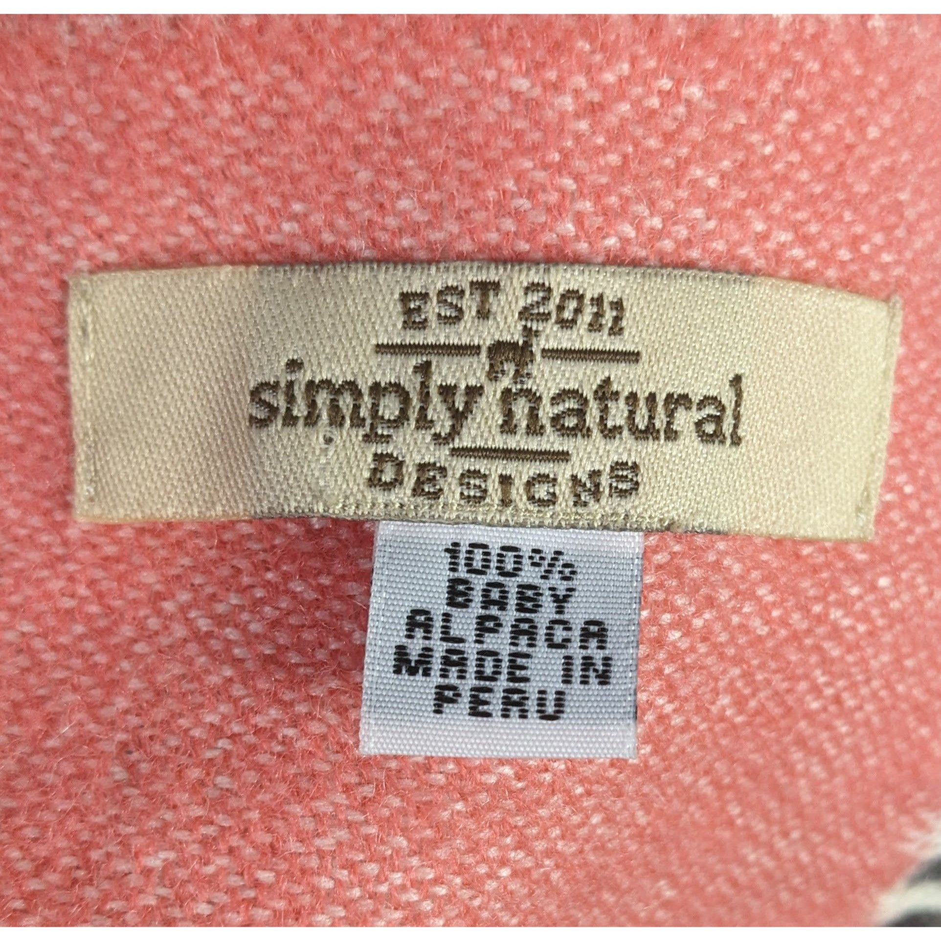 Other Simply Natural Designs Reversible Baby Alpaca Scarf Coral & Size ONE SIZE - 5 Thumbnail