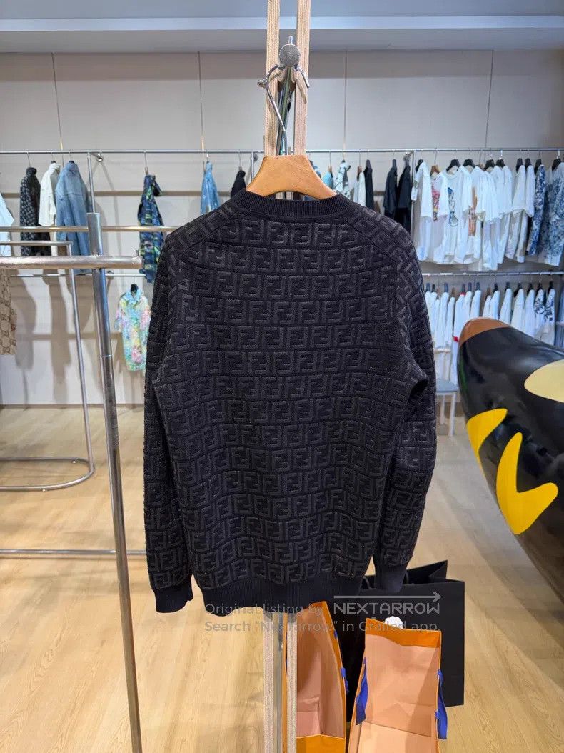Fendi Fendi Double F full-print round-neck pullover wool sweater Size US M / EU 48-50 / 2 - 2 Thumbnail