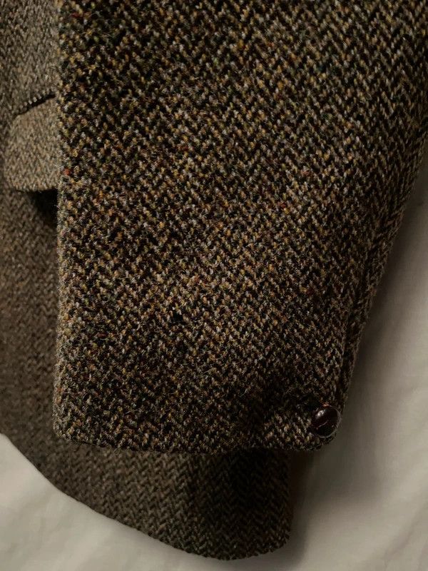 Harris Tweed Vintage Dunn & Co. Harris Tweed 100% Wool Blazer Herringbone Size 40R - 2 Thumbnail