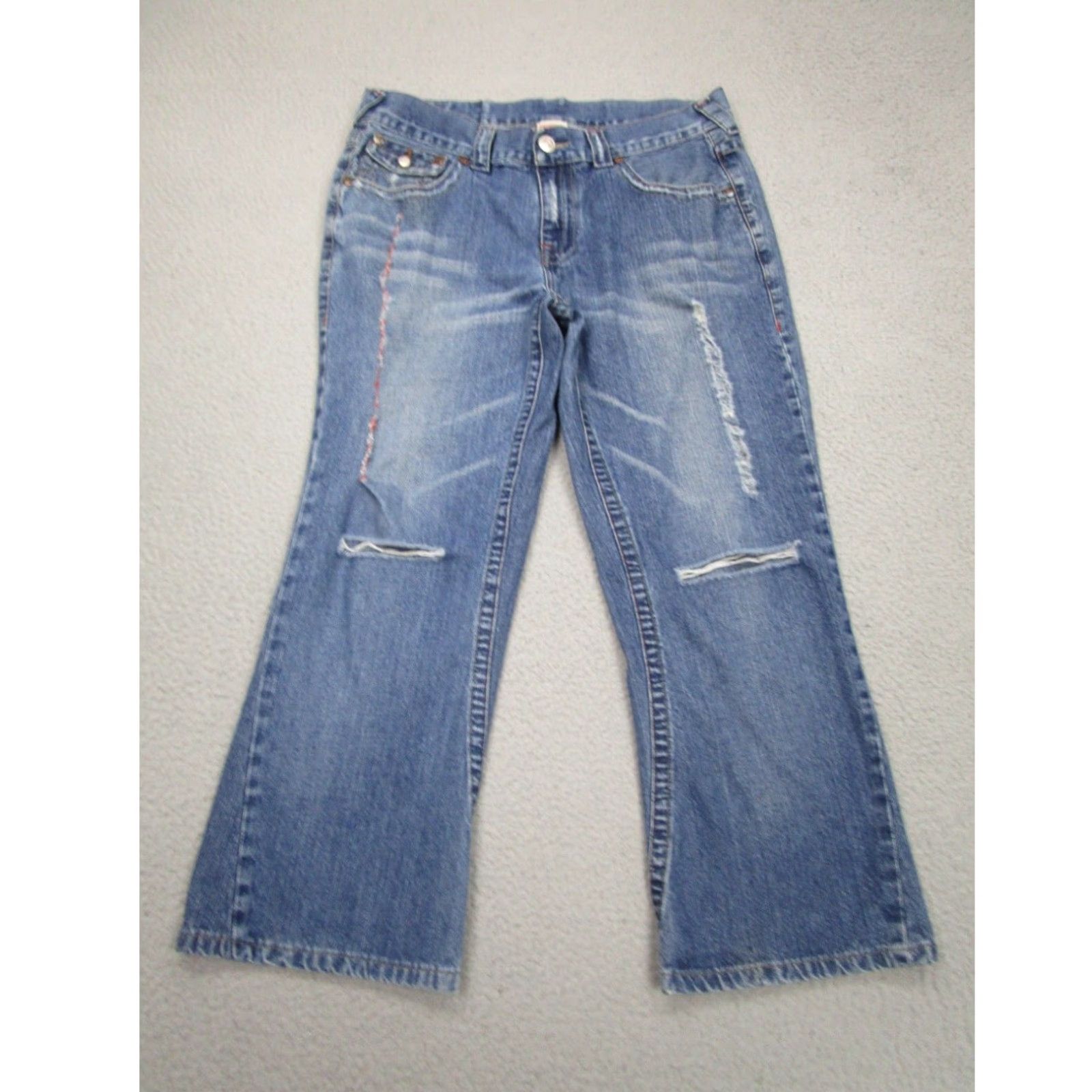 Vintage 2000s True Religion Blue Distressed Straight Leg Jeans outlet Pants Mens 34