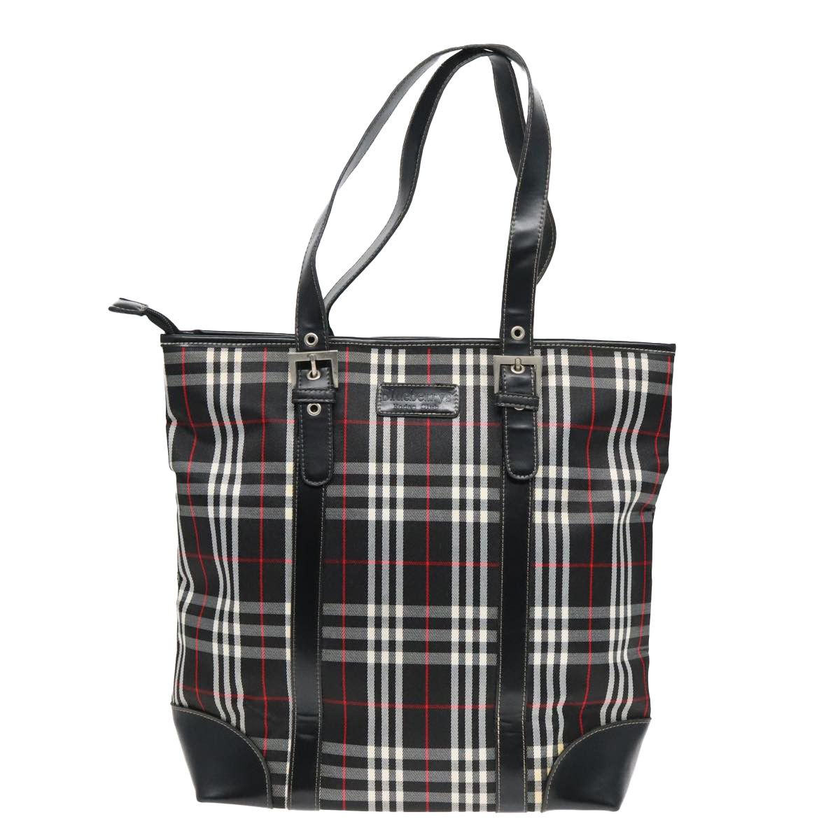 Burberry Nova Check Black Canvas Shoulder Bag (Pre-Owned) Size ONE SIZE - 1 Thumbnail