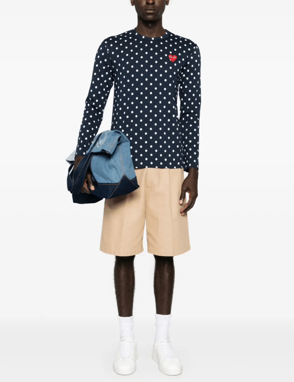 Comme des Garcons Comme DES Garcons PLAY Polka Dots Long Sleeve Shirt Size US XL / EU 56 / 4 - 6 Thumbnail