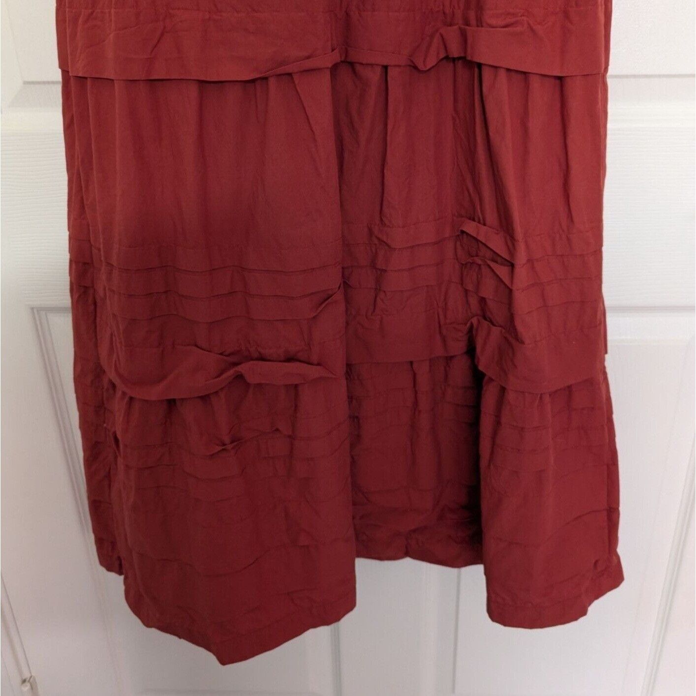 Marie Oliver Marie Oliver Gabbie Tiered Dress Womens Size 4 V Neck Clay Size S / US 4 / IT 40 - 10 Thumbnail