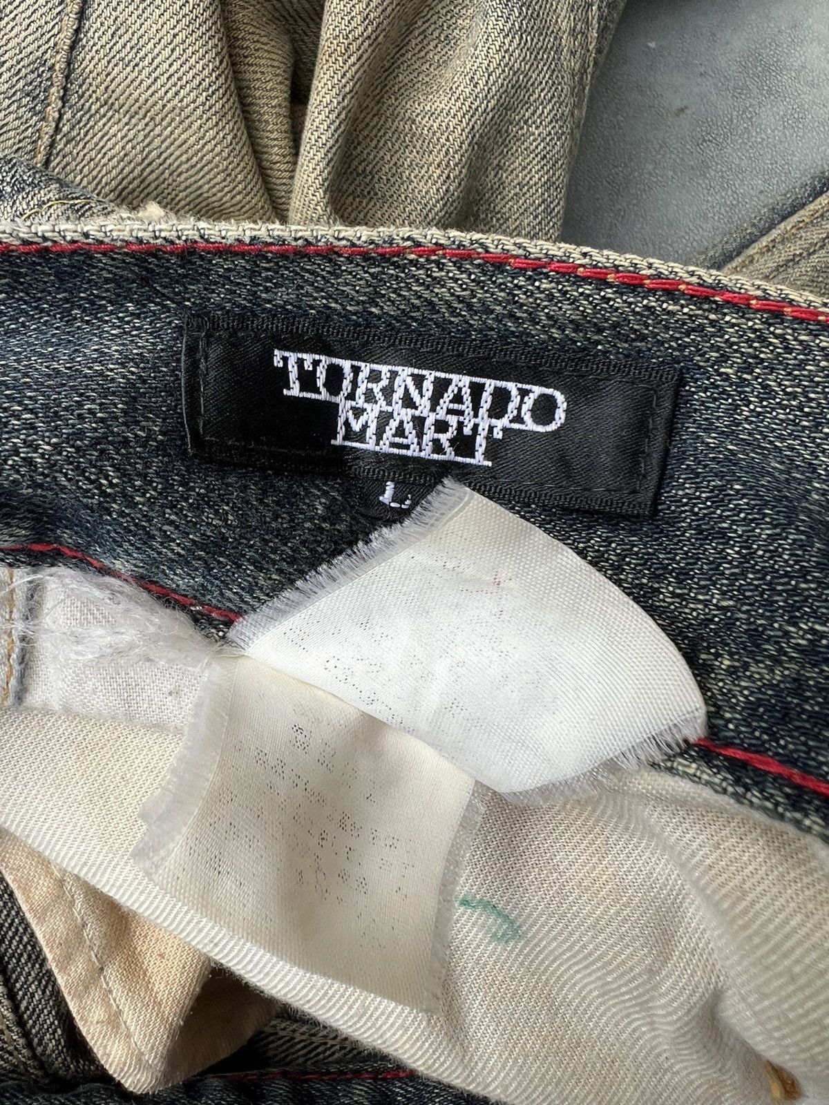 Vintage Vintage Tornado Mart Japan Distress Mud Denim Flare Jeans Size US 31 - 25 Thumbnail