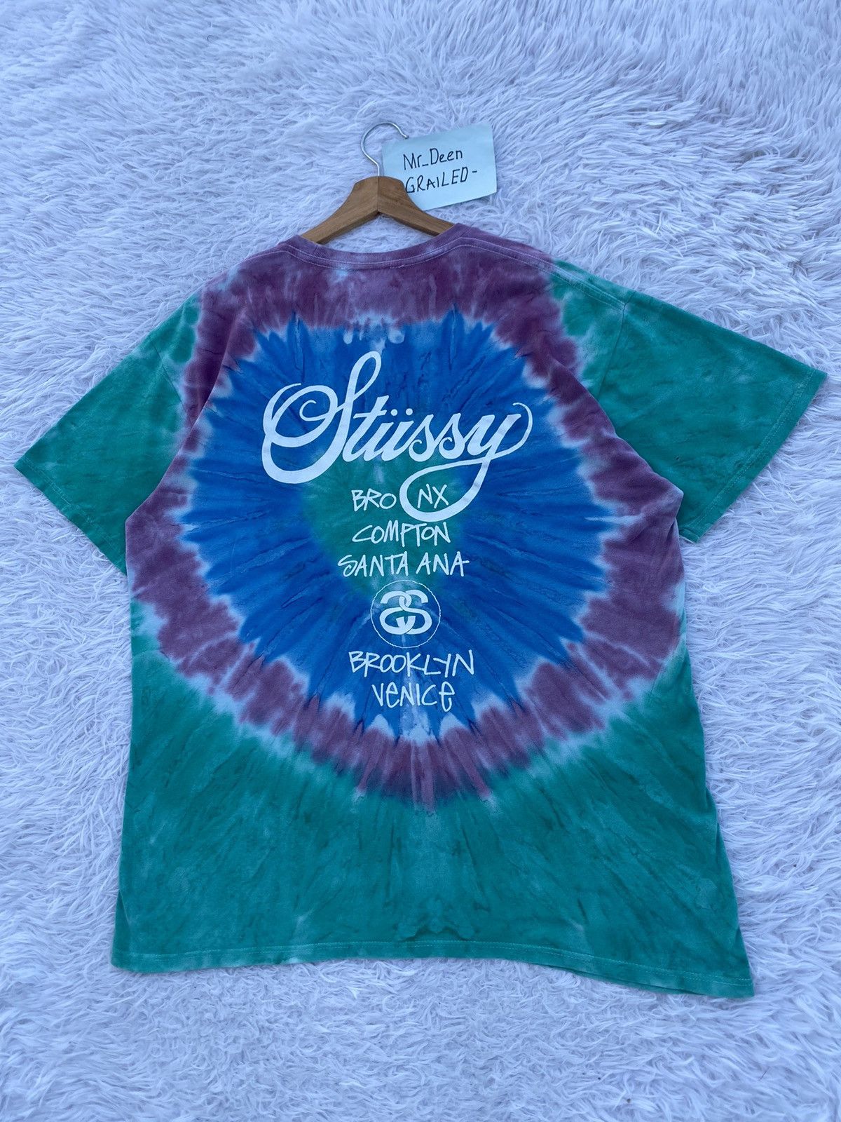 Stussy Rare Vintage Stussy Tie Dye Tshirt Size US L / EU 52-54 / 3 - 21 Thumbnail