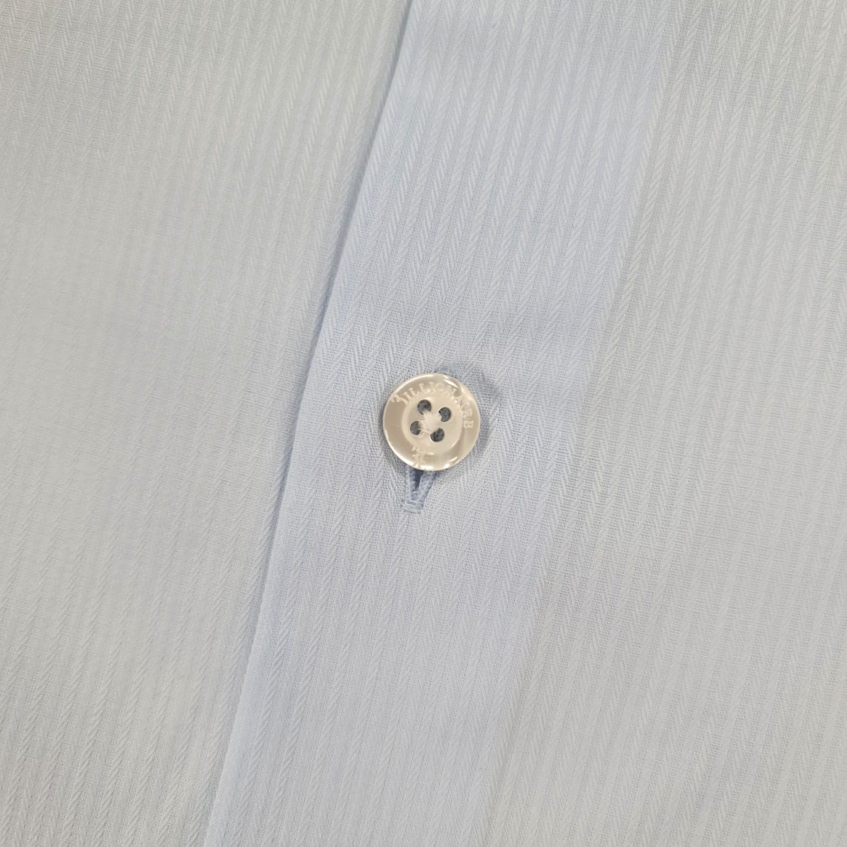 Vintage Billionaire Couture Mens Shirt Light Blue Large 16 Cotton Button Up Shirt 100% Cotton Italy Adults Regular Mens Blue 16 Size US L / EU 52-54 / 3 - 4 Thumbnail