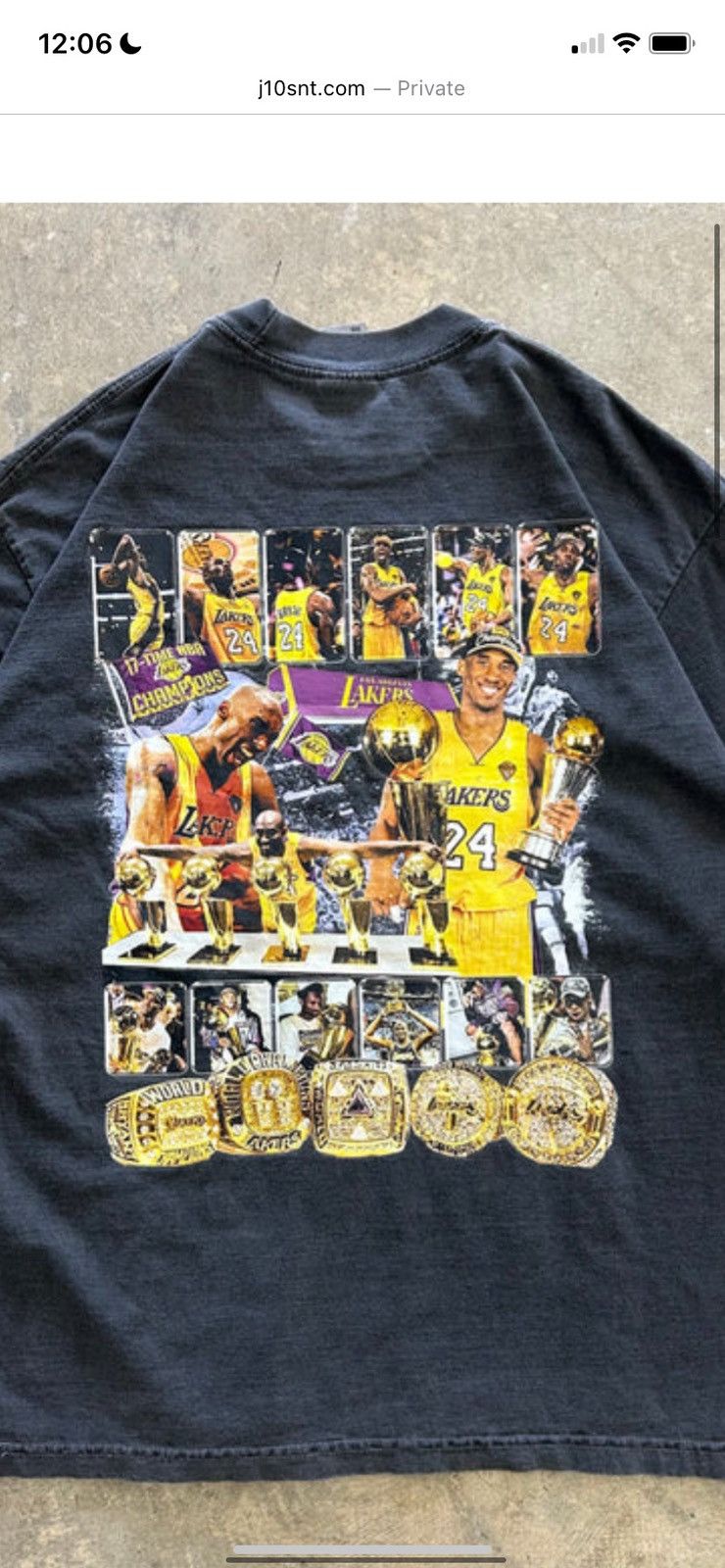 NBA × Nike × Vintage Vintage Kobe Bryant LA Lakers Tee Size US XL / EU 56 / 4 - 2 Thumbnail