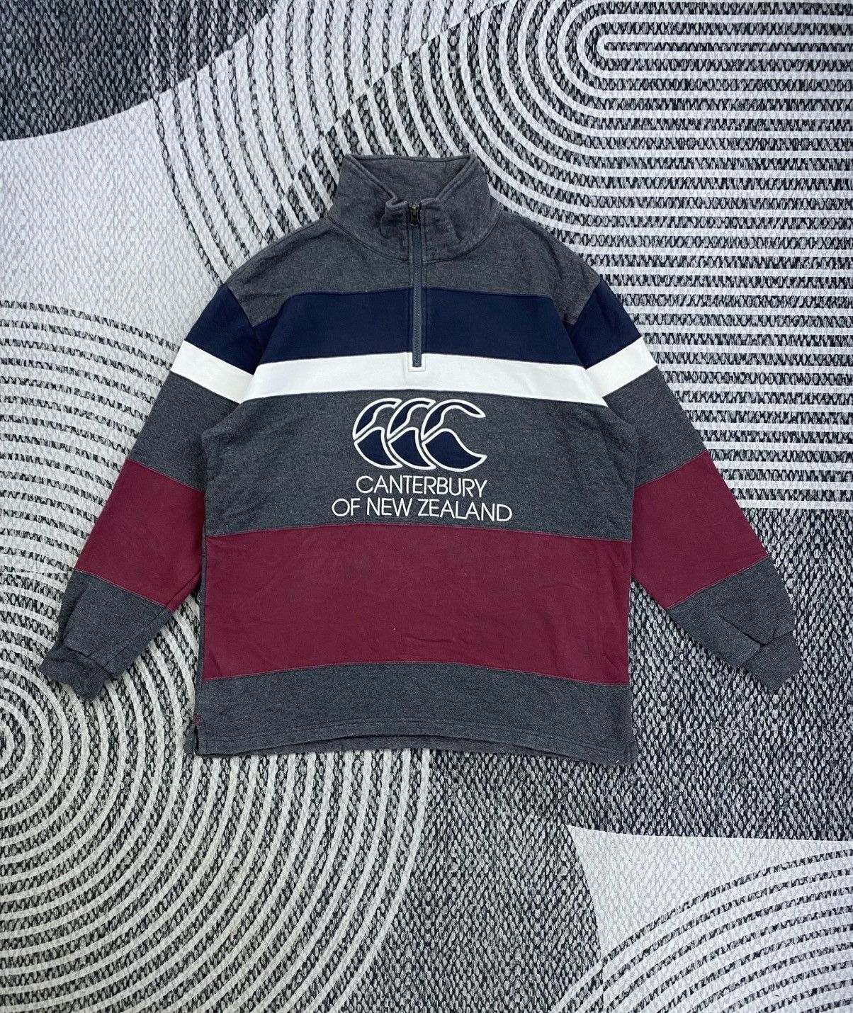 Vtg Canterbury Of New Zealand Pull Over Zipper Sweatshirt