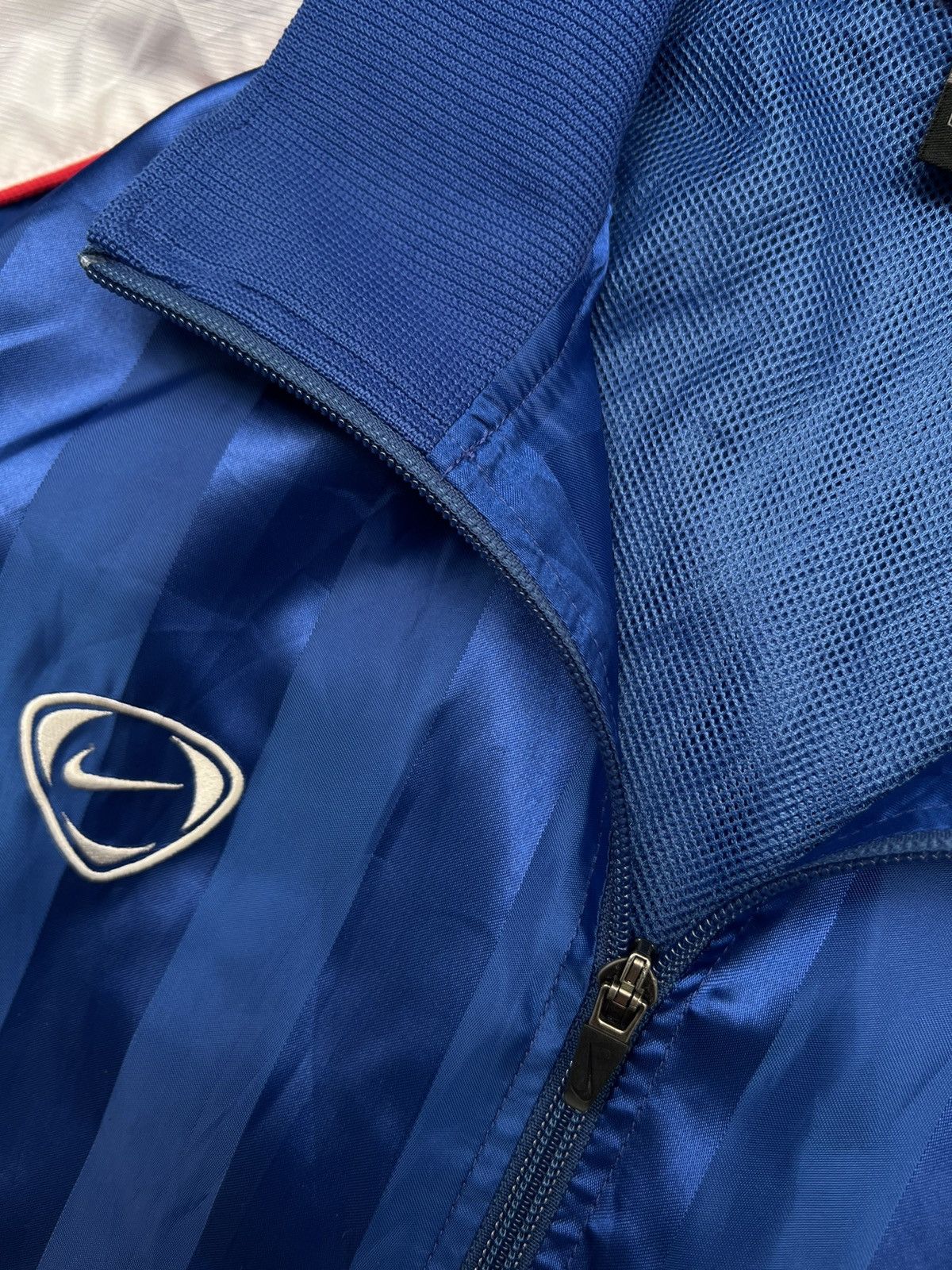 Nike × Vintage 90’s NIKE TEAM BACK SWOOSH LOGO RARE STRIPE Y2K TRACK JACKET Size US M / EU 48-50 / 2 - 7 Thumbnail