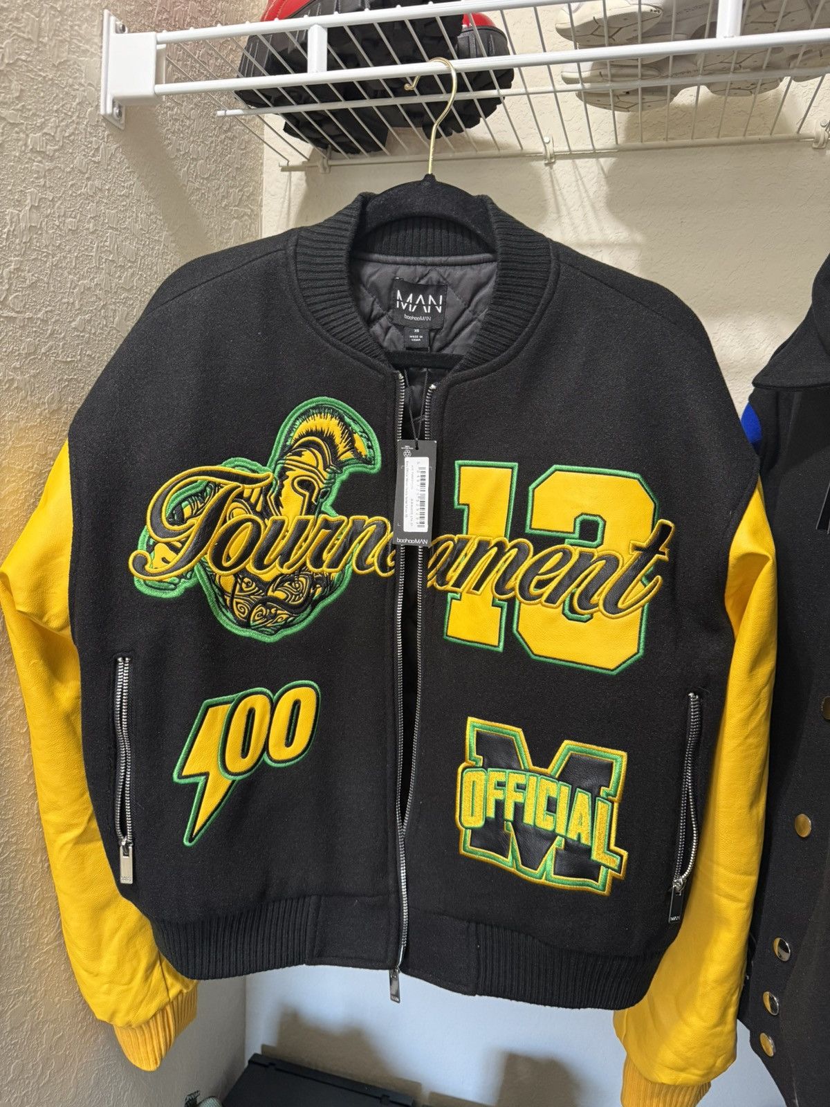 Boohoo Boxy Official Melton Varsity Jacket Size US XS / EU 42 / 0 - 1 Thumbnail