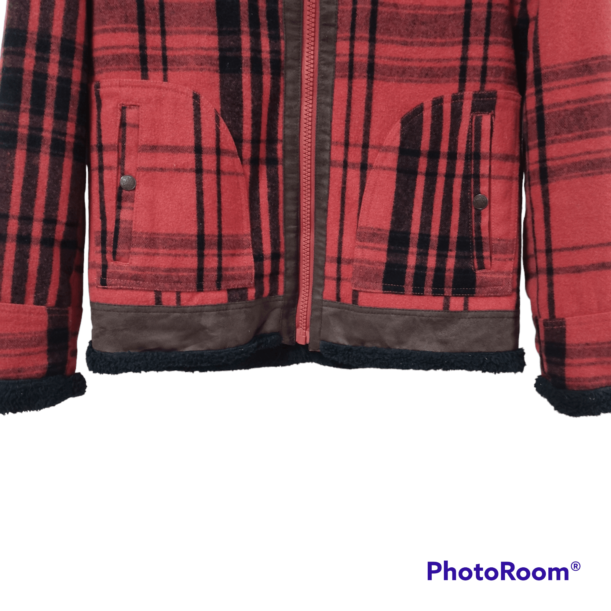 Japanese Brand × Vintage Vintage Exhibitionist Red Tartan Shearling Jacket Size US M / EU 48-50 / 2 - 4 Thumbnail