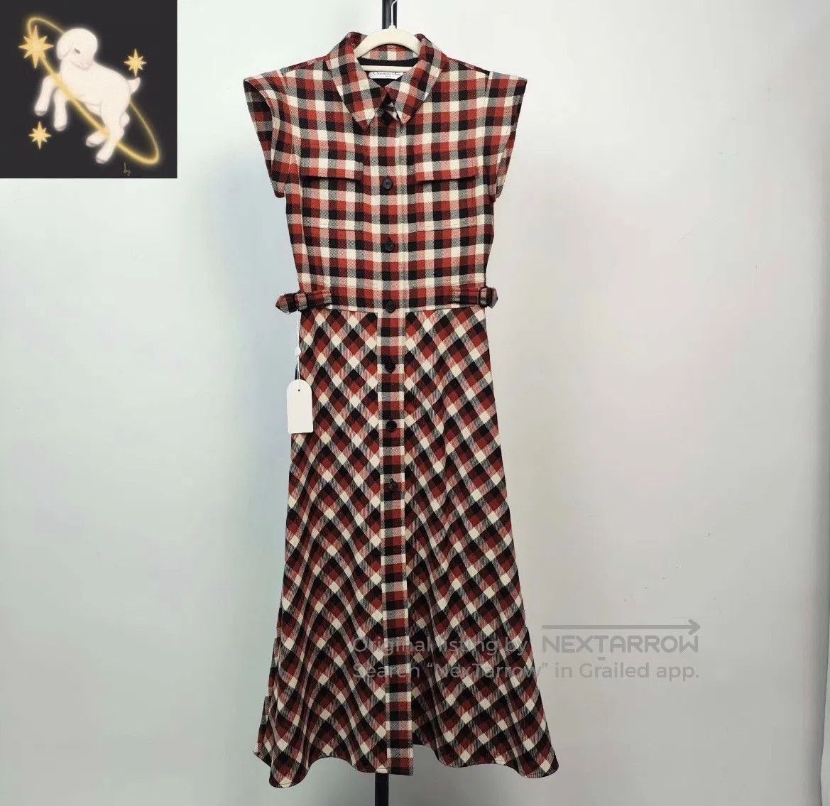 Dior Dior Black and red plaid long woolen dress| Size XXS / US 00 / IT 34 - 1 Thumbnail