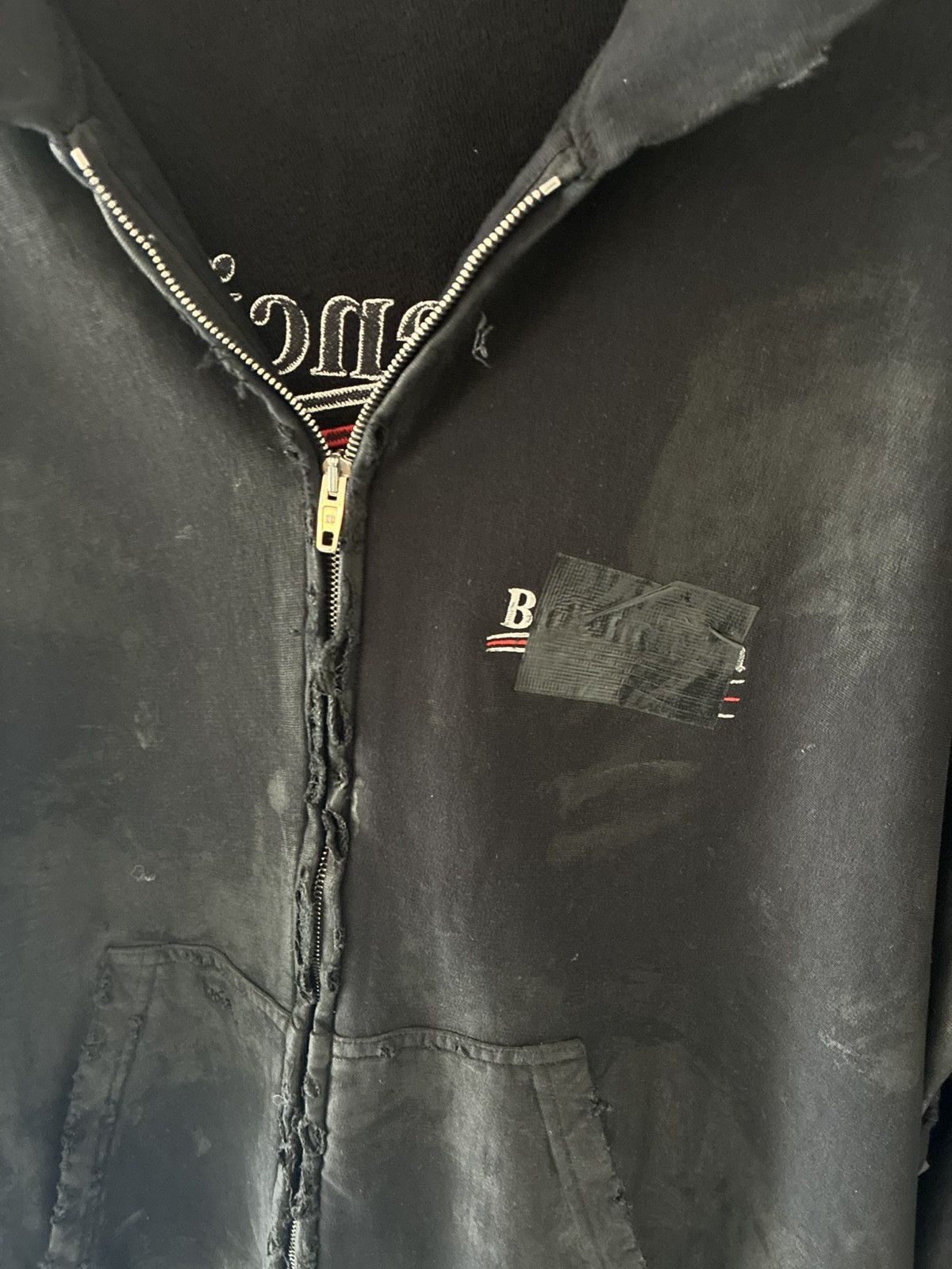 Balenciaga Balenciaga Gaffer Distressed Oversize Hooded Sweater Size US S / EU 44-46 / 1 - 3 Thumbnail