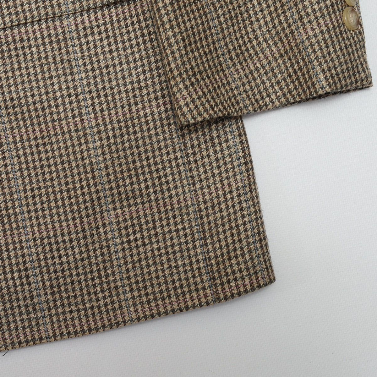 Polo Ralph Lauren Polo Ralph Lauren Vintage Houndstooth Blazer Silk Flax Wool Size 42R - 4 Thumbnail