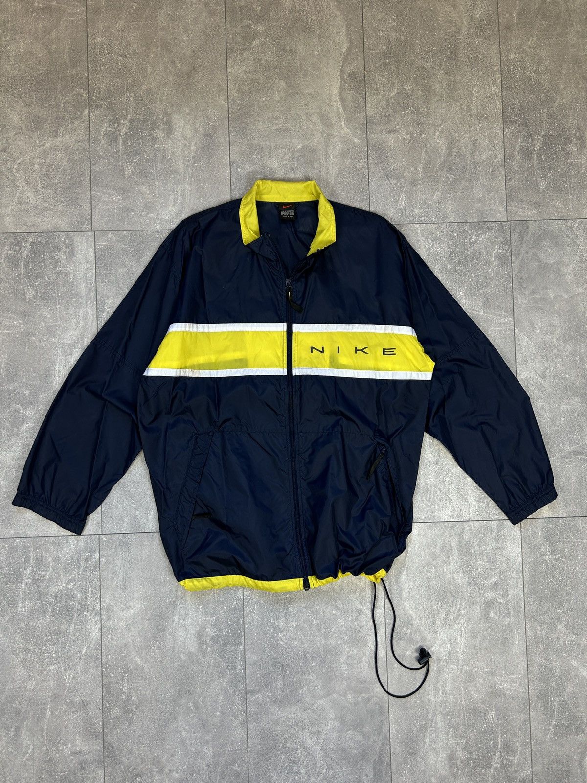 Nike × Vintage Mens Vintage Nike swoosh track jacket drill streetwear y2k Size US M / EU 48-50 / 2 - 1 Thumbnail