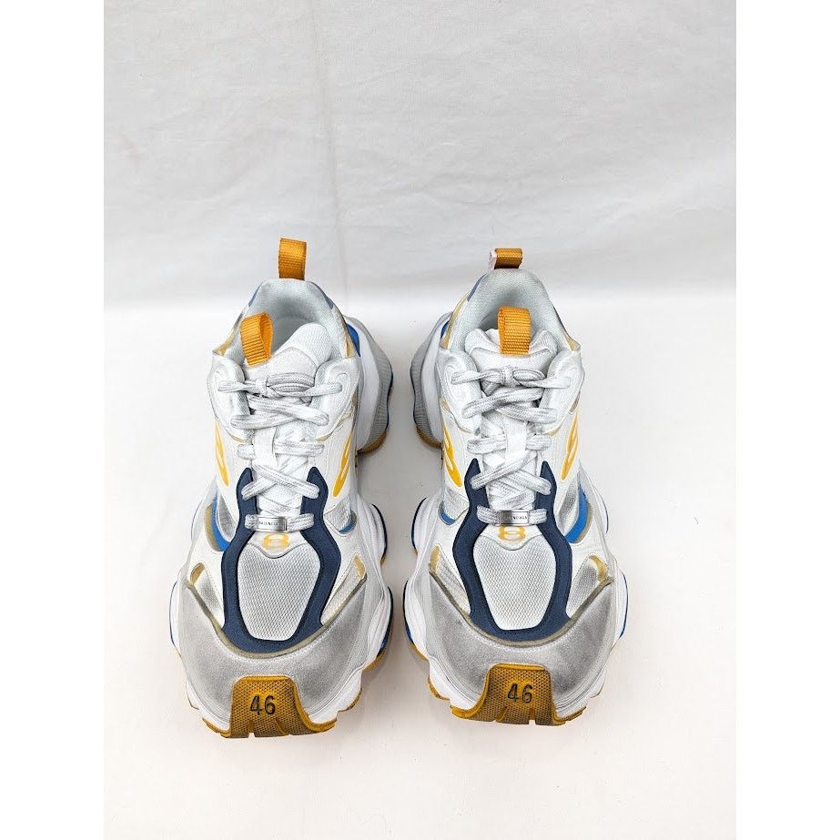 Balenciaga o1rshd1 Cargo Suede Low-Top Sneakers White/Grey/Orange/Blue Size US 12 / EU 45 - 15 Thumbnail