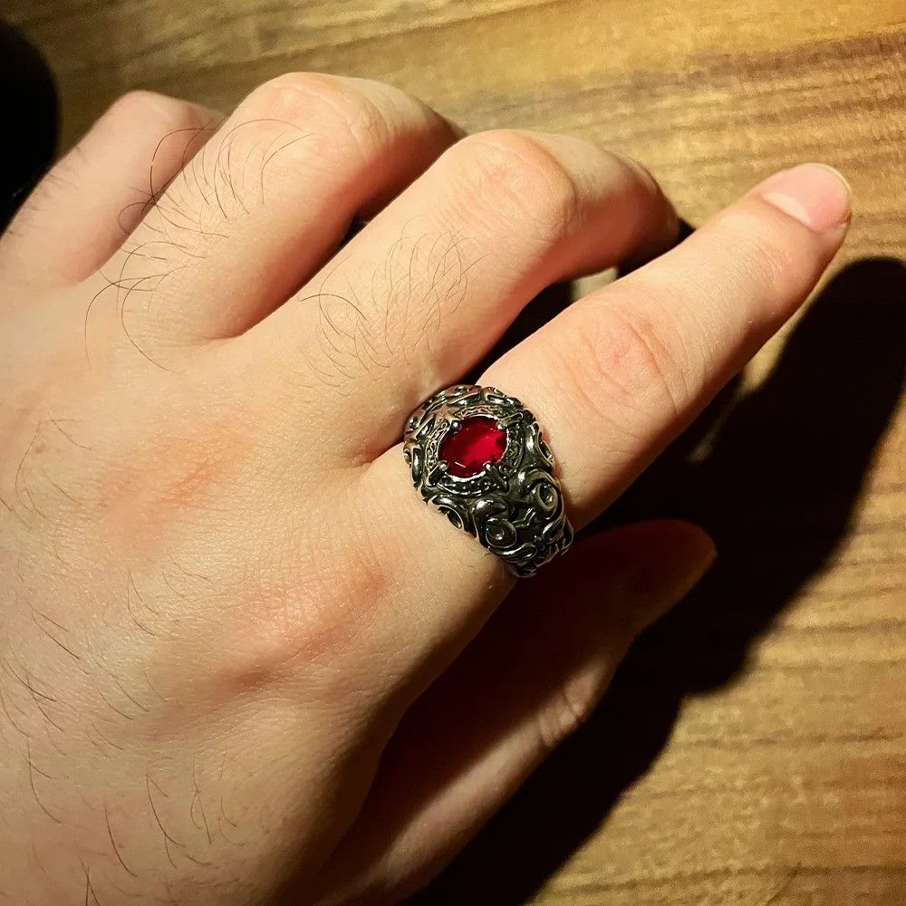 Other Retro Red Heart Ring Size ONE SIZE - 2 Thumbnail