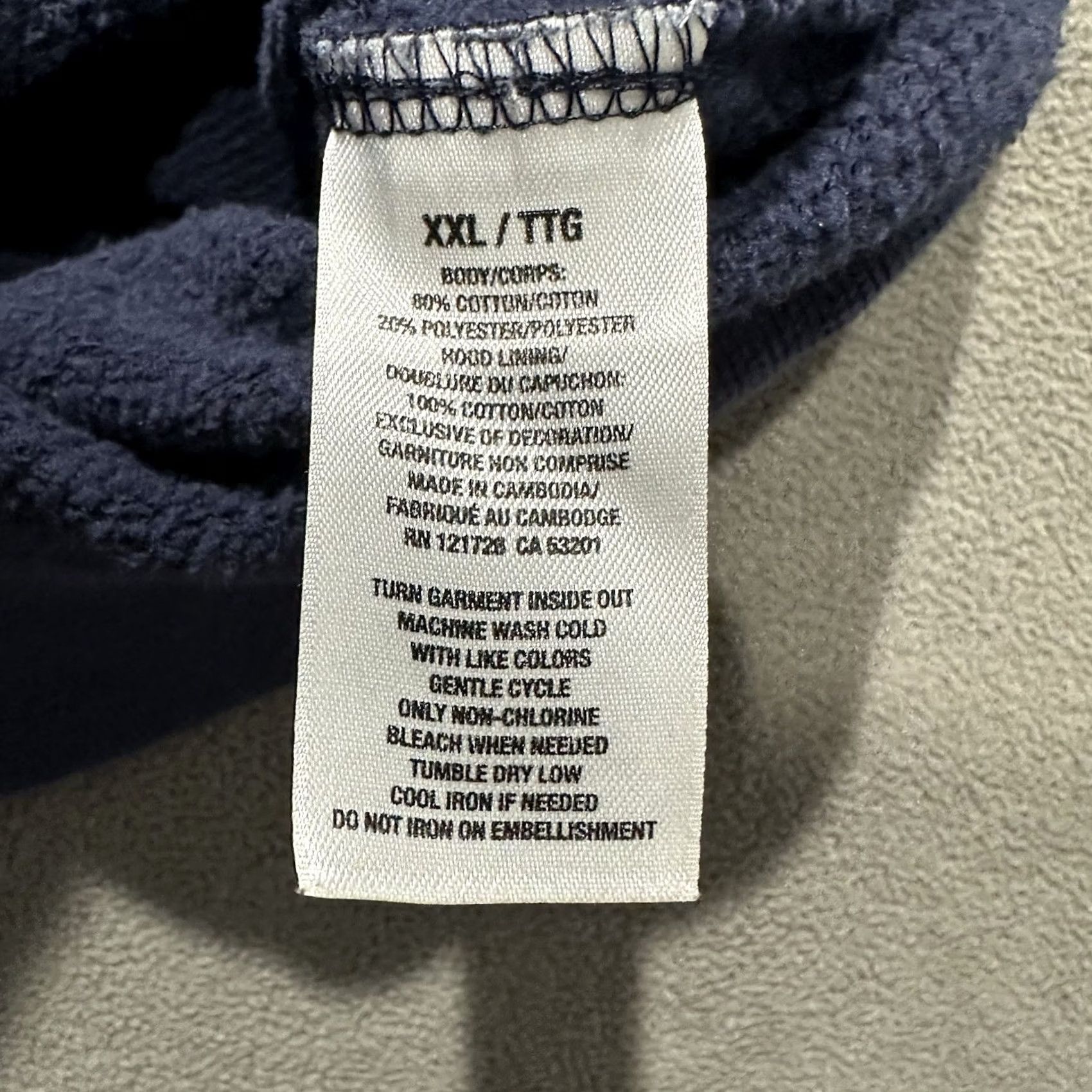 Aeropostale Aeropostale Sweatshirt Mens 2XL Navy Blue Waffle Knit Hood Athletic Department Size US XXL / EU 58 / 5 - 6 Thumbnail