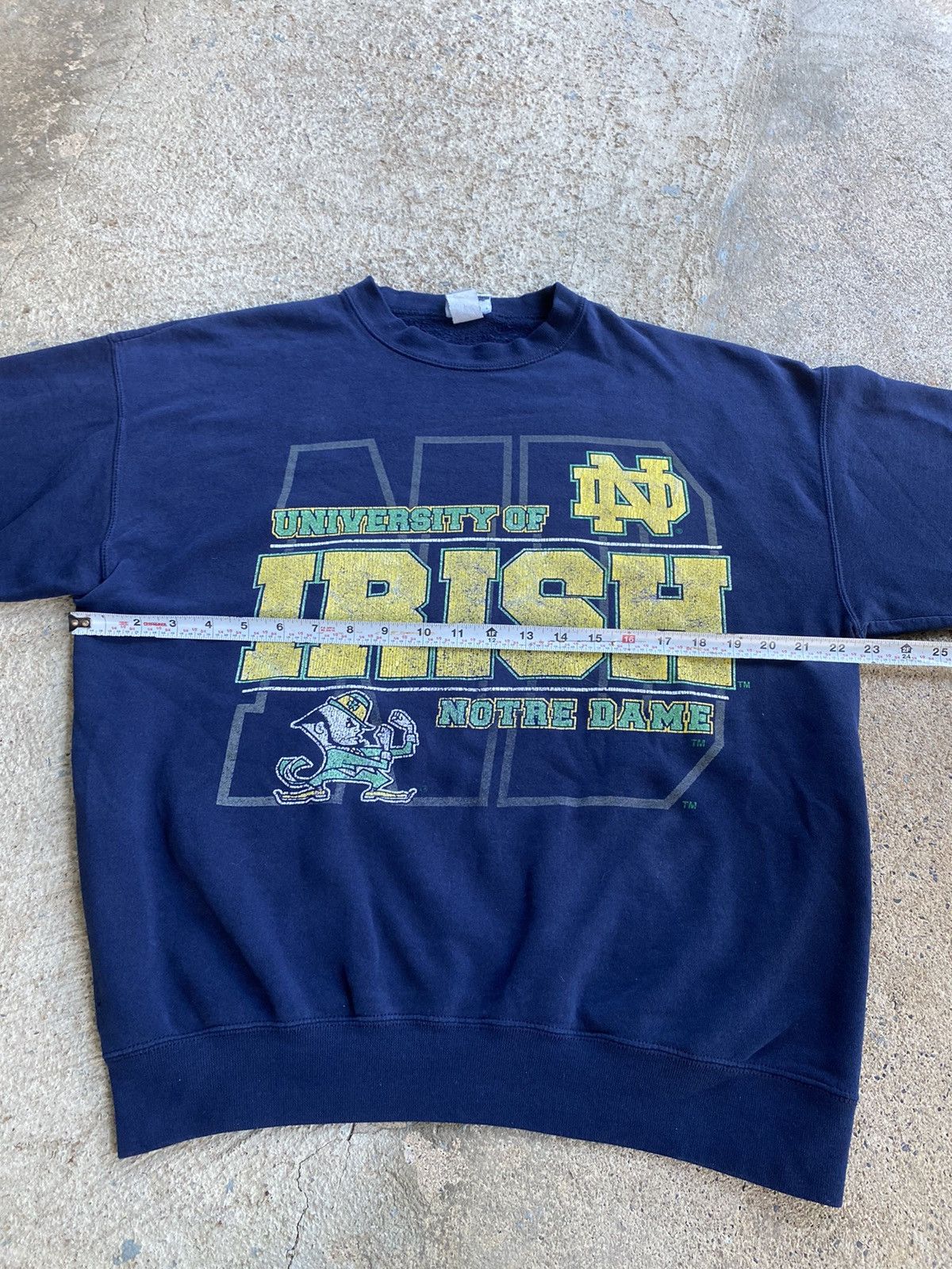 Japanese Brand × Vintage Vintage 90’s Notre Dame Fighting Irish Faded Sweatshirt Size US L / EU 52-54 / 3 - 8 Thumbnail