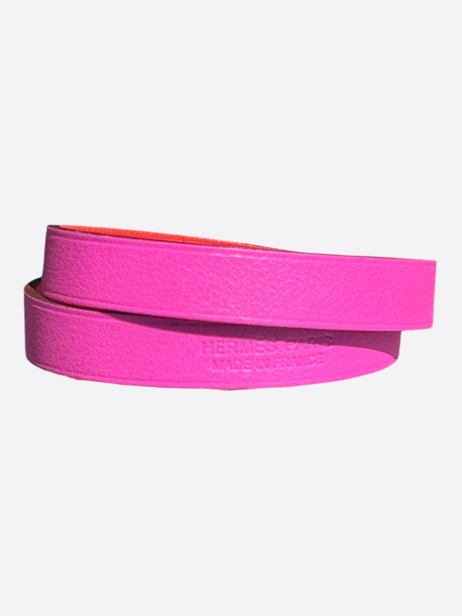 Hermes Hermes Pink Swift & Gold Hardware Medor Double Tour Bracelet Size ONE SIZE - 2 Thumbnail