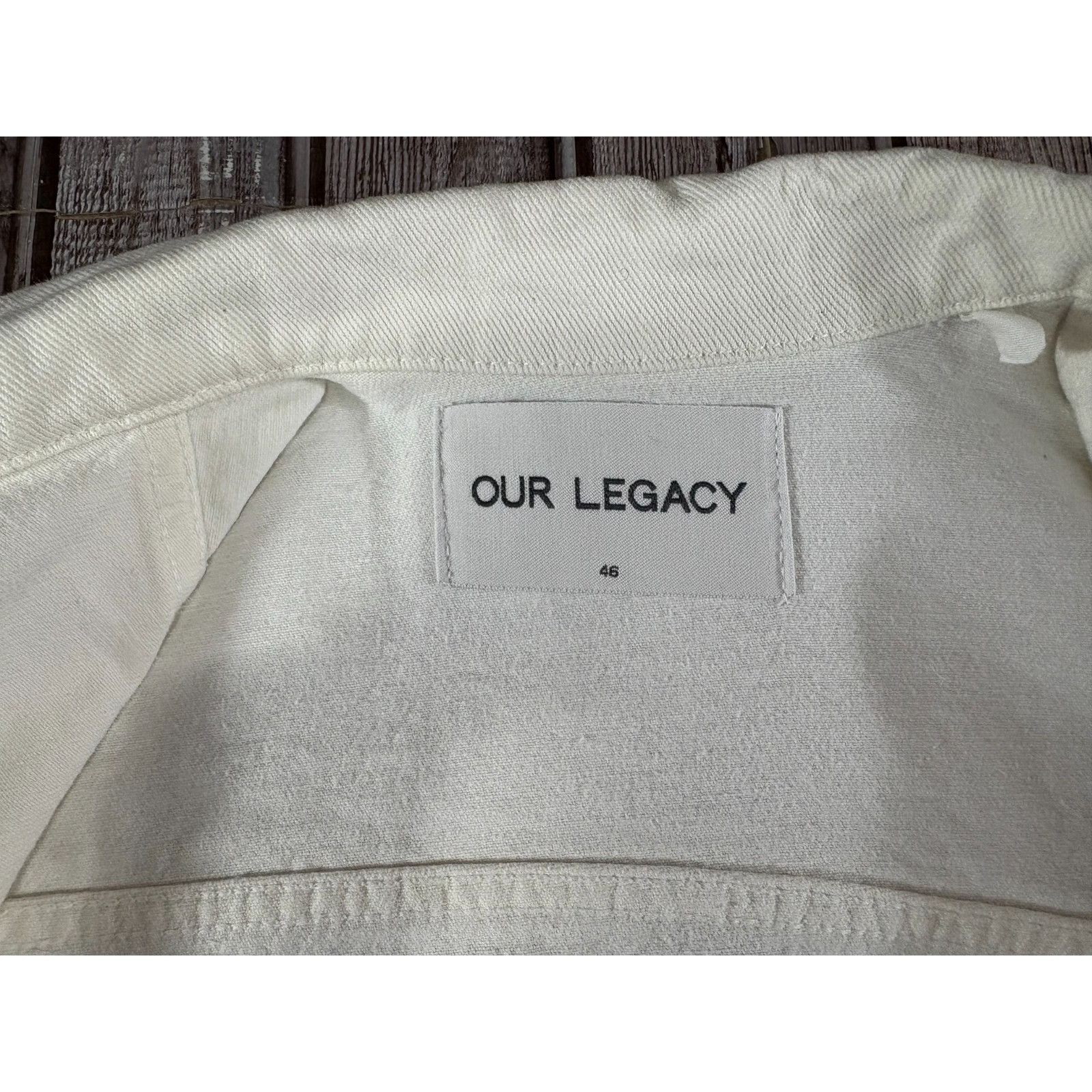 Our Legacy Our Legacy White Torn Twill Denim Jacket Size 46 EU S US Size US S / EU 44-46 / 1 - 2 Thumbnail