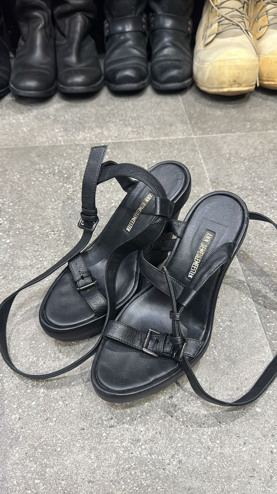 Ann Demeulemeester Ann Demeulemeester Platform Ankle Strap Sandals Size US 5 / IT 35 - 18 Thumbnail