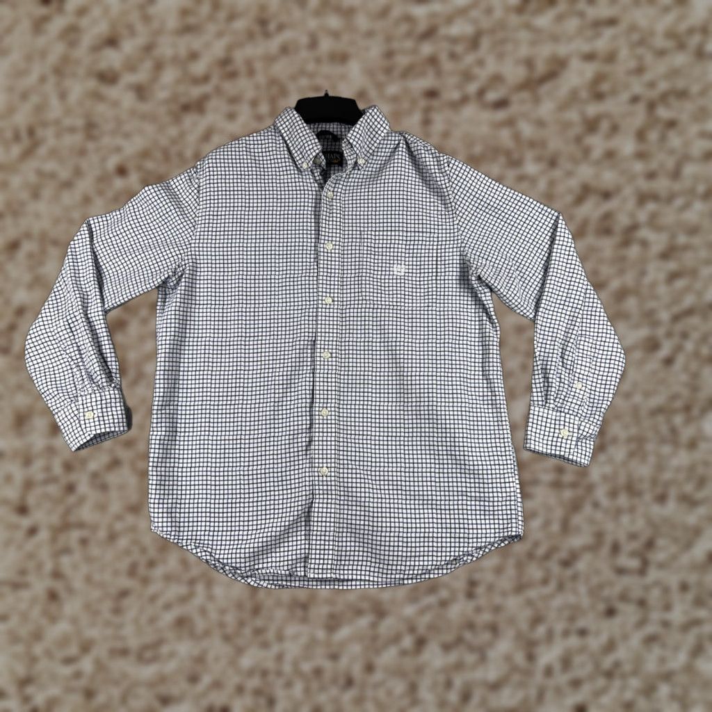 Chaps Chaps Button-Up Shirt Men Regular Cotton White Plaid Long Sleeve Pocket Pocketed Long Sleeve Collared Spread Classic Button-Up Size US M / EU 48-50 / 2 - 1 Thumbnail