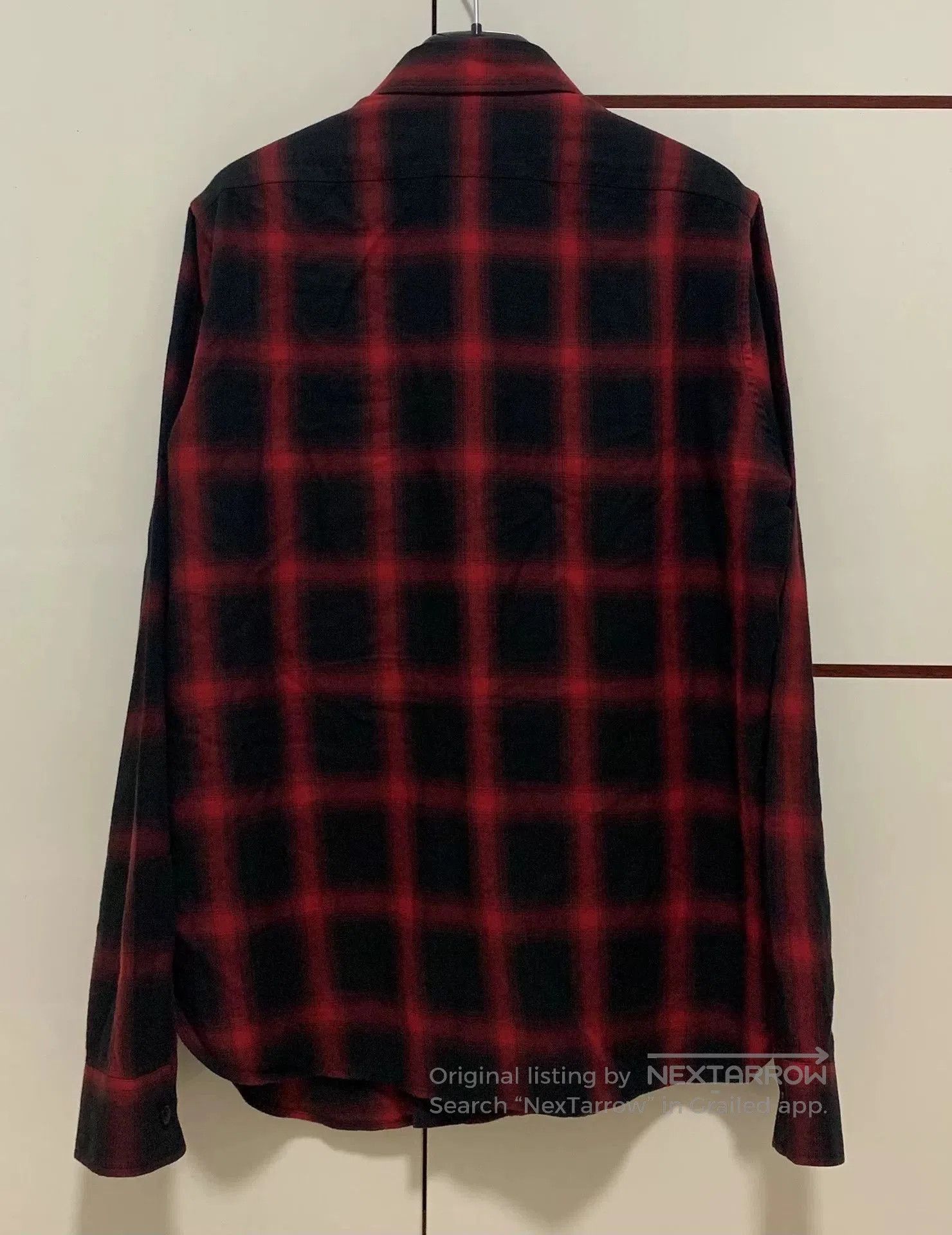 Saint Laurent Paris Saint Laurent Red Black Check Shirt. Size US M / EU 48-50 / 2 - 2 Thumbnail