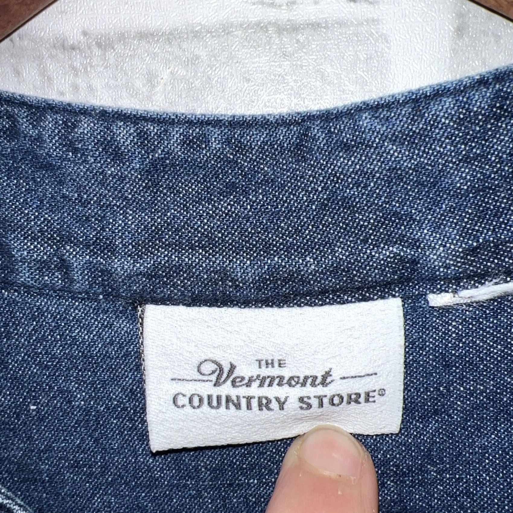 Denime The Vermont Country Store Blue Denim Button Up Shirt Dress Womens Size L Size L / US 10 / IT 46 - 3 Thumbnail