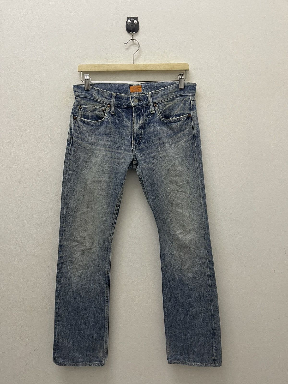 OMNIGOD Rare Vintage OMNIGOD Buckle Back Distressed Japan Denim Size US 30 / EU 46 - 4 Thumbnail