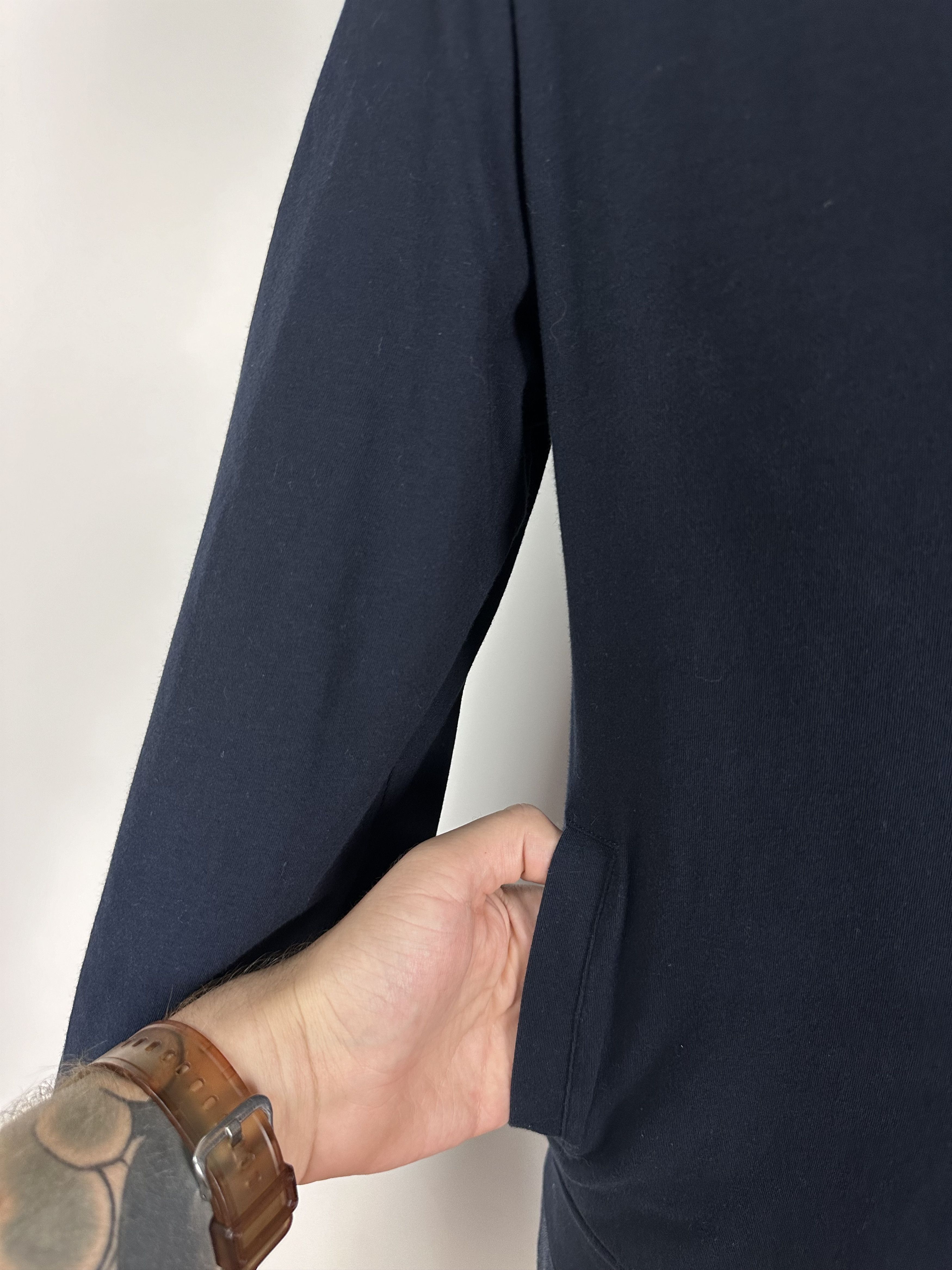 Emporio Armani Emporio Armani Full Zip Sweater Cotton Pullover Blue Size L Size US L / EU 52-54 / 3 - 6 Thumbnail