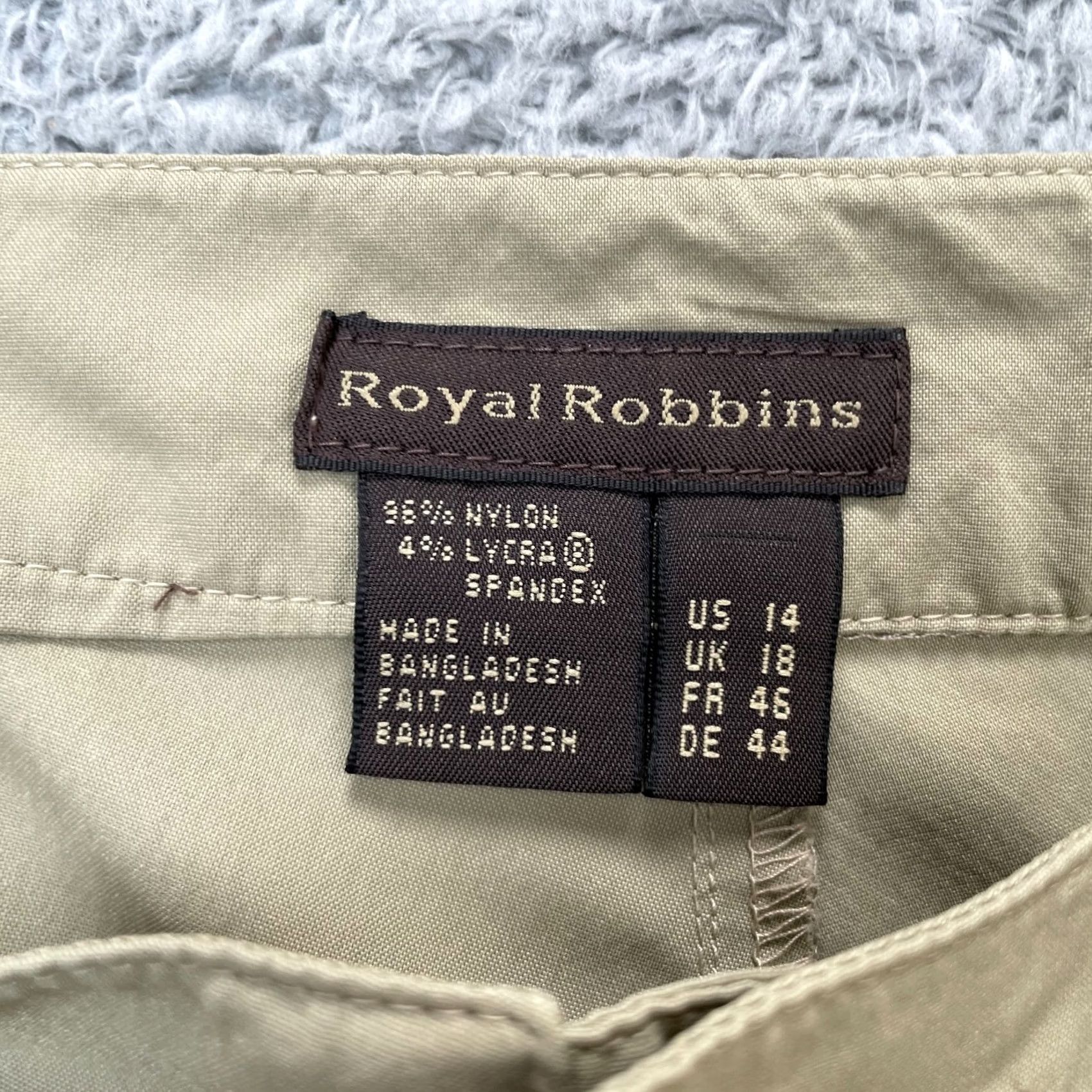 Royal Robbins VINTAGE Royal Robbins Shorts Womens 14 Beige Nylon Stretch Logo Fishing Hiking Walking Size 24" / US 00 / IT 34 - 3 Thumbnail