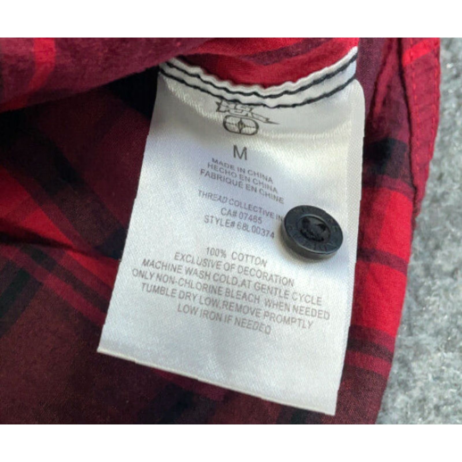 No Fear No Fear Red Black Plaid Lightweight Shirt Adult Medium Skater Punk Grunge Work Size US M / EU 48-50 / 2 - 7 Thumbnail