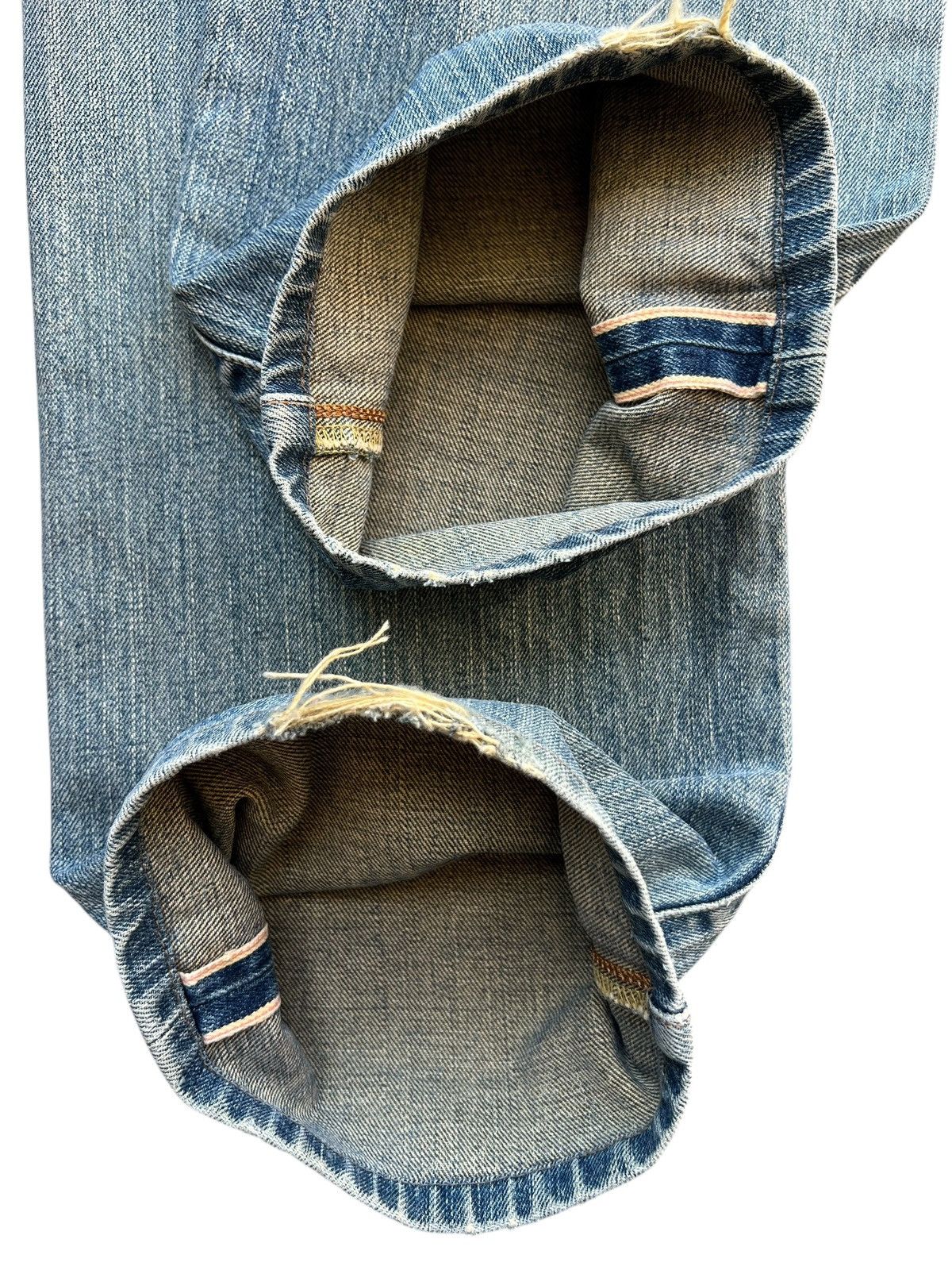 Edwin Vintage Edwin 505 Selvedge Distressed Denim Jeans 31x29 Size US 31 - 6 Thumbnail