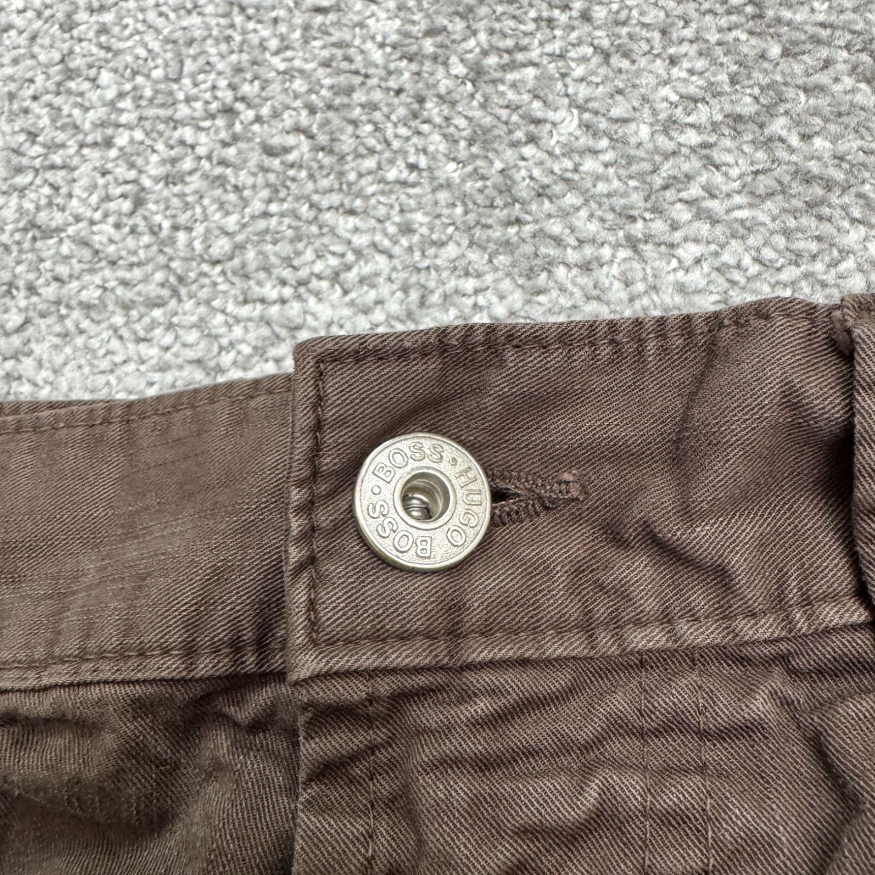 Hugo Boss HUGO BOSS Jeans Mens 36x34 Brown Cotton Denim Straight Leg Button Fly 5-Pocket Regular Size US 36 / EU 52 - 7 Thumbnail