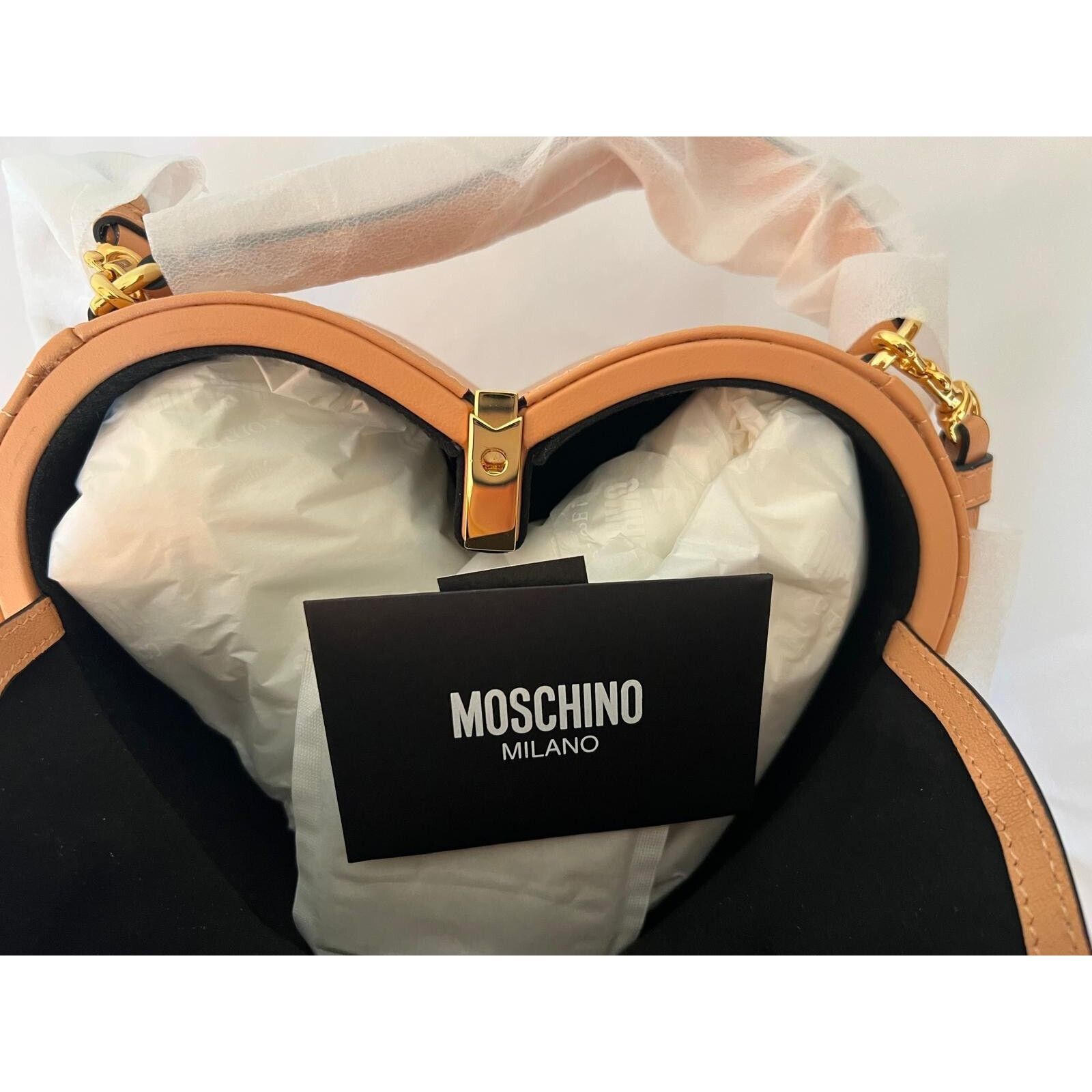 Moschino SS22 MOSCHINO Couture Jeremy Scott Peach Heart Leather Bag Size ONE SIZE - 13 Thumbnail
