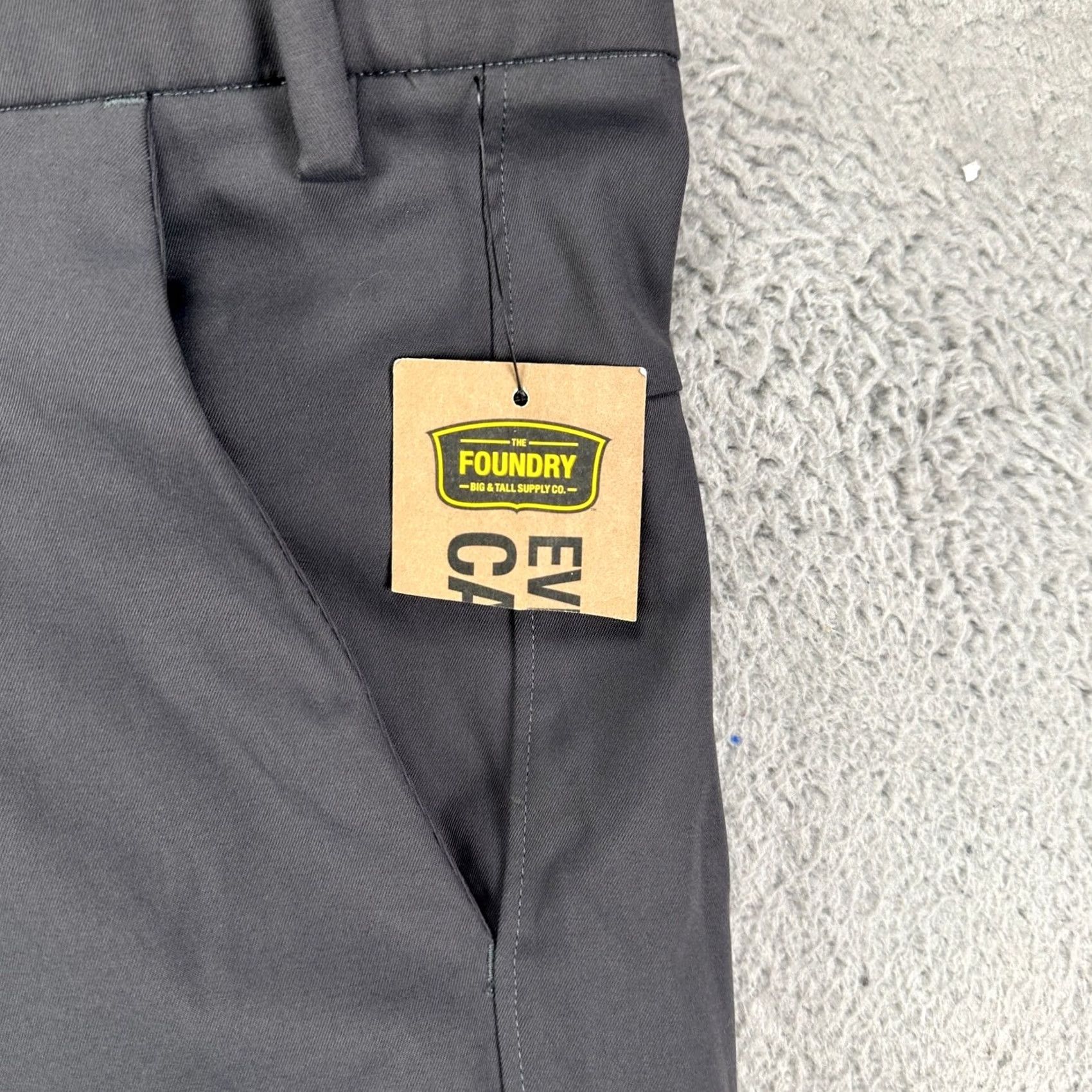 Vintage VINTAGE? No. The Foundry Supply Co. Men Chino Pants 52 Gray Flat Front Comfort Waistband NEW Size US 36 / EU 52 - 4 Thumbnail