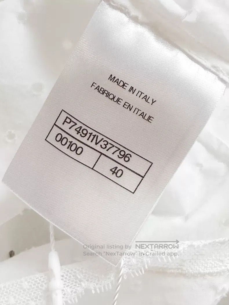 Chanel Chanel Hollow-oved streamer long-sleeved shirt Size S / US 4 / IT 40 - 6 Thumbnail