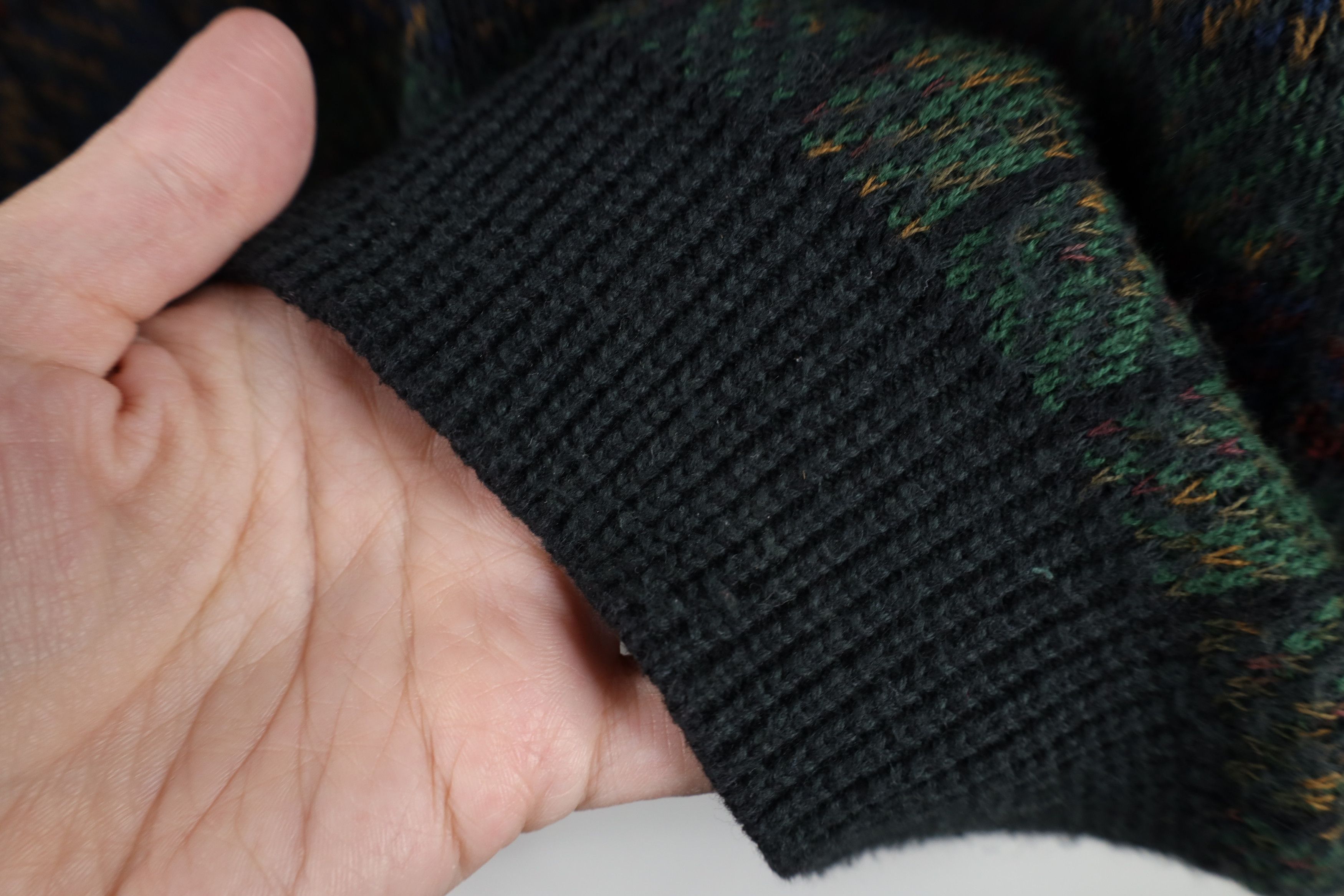 Vintage Vintage 90s Streetwear Rainbow Checkered Knit Sweater USA Size US XL / EU 56 / 4 - 4 Thumbnail